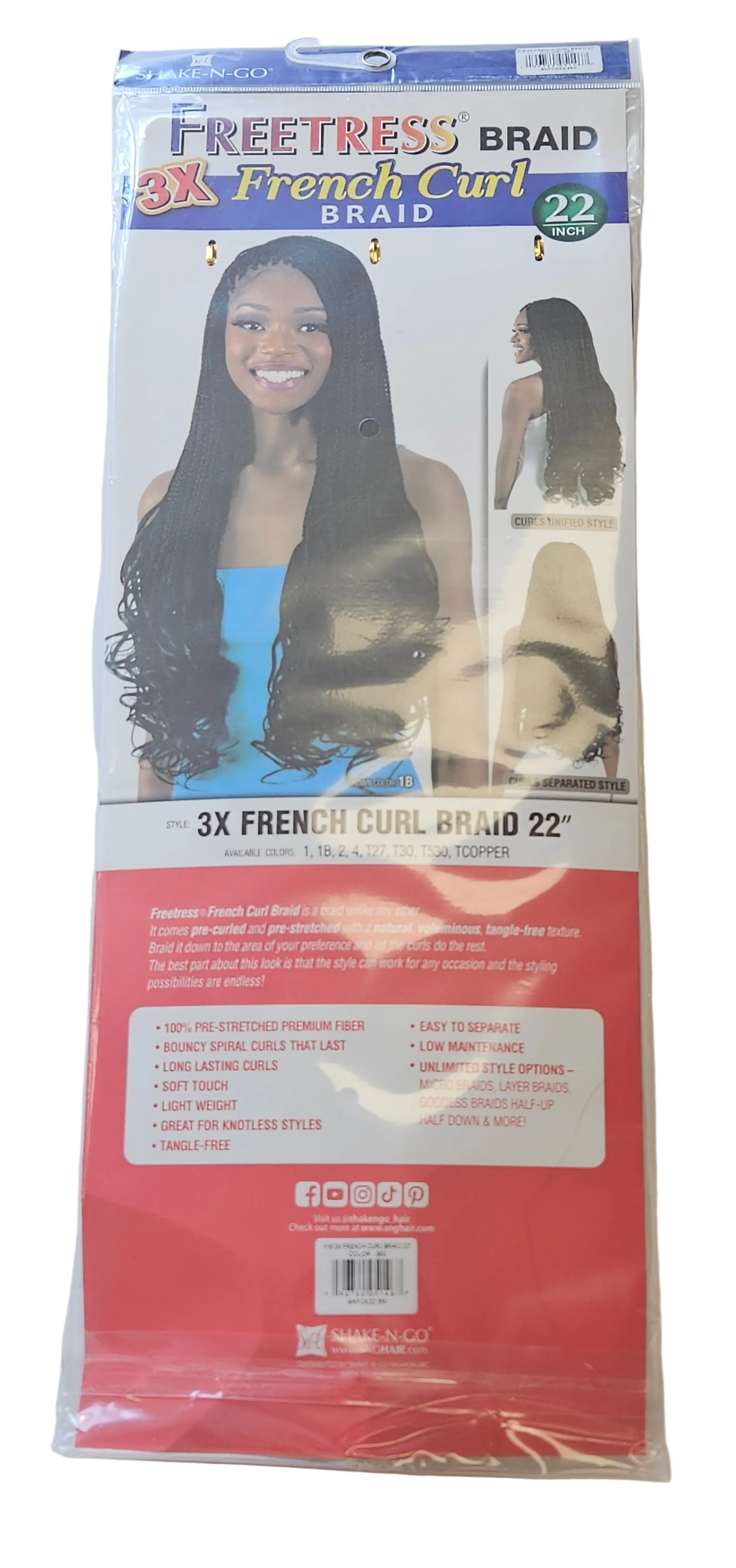 SHAKE-N-GO Freetress Braid 3X French Curl