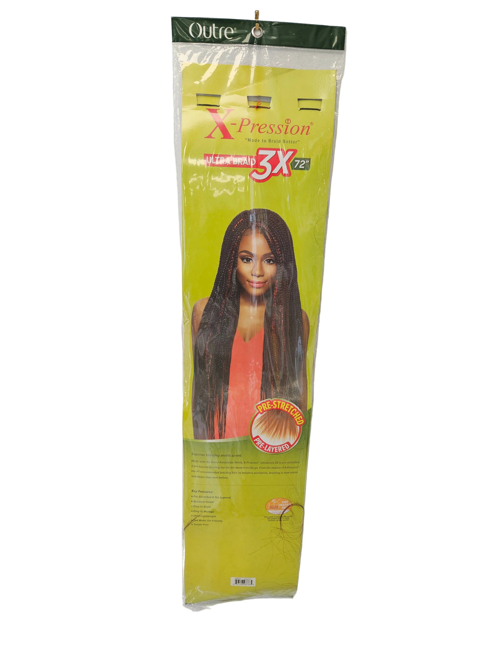 Outre Braids: X-pression Kanekalon 3X Pre Stretched Ultra Braids 72''