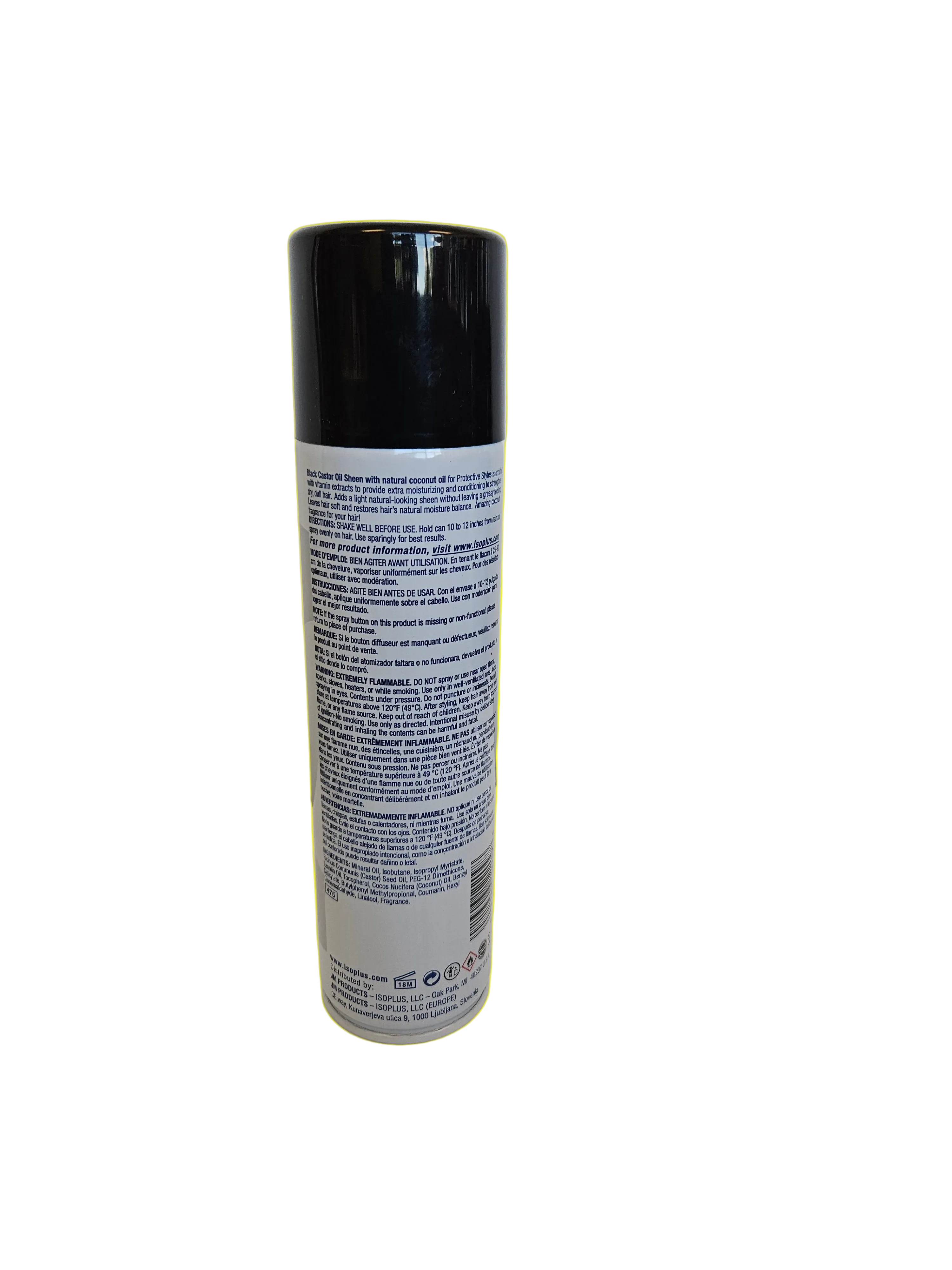 ISOPLU. Black Castor Oil Sheen For Protection Styles