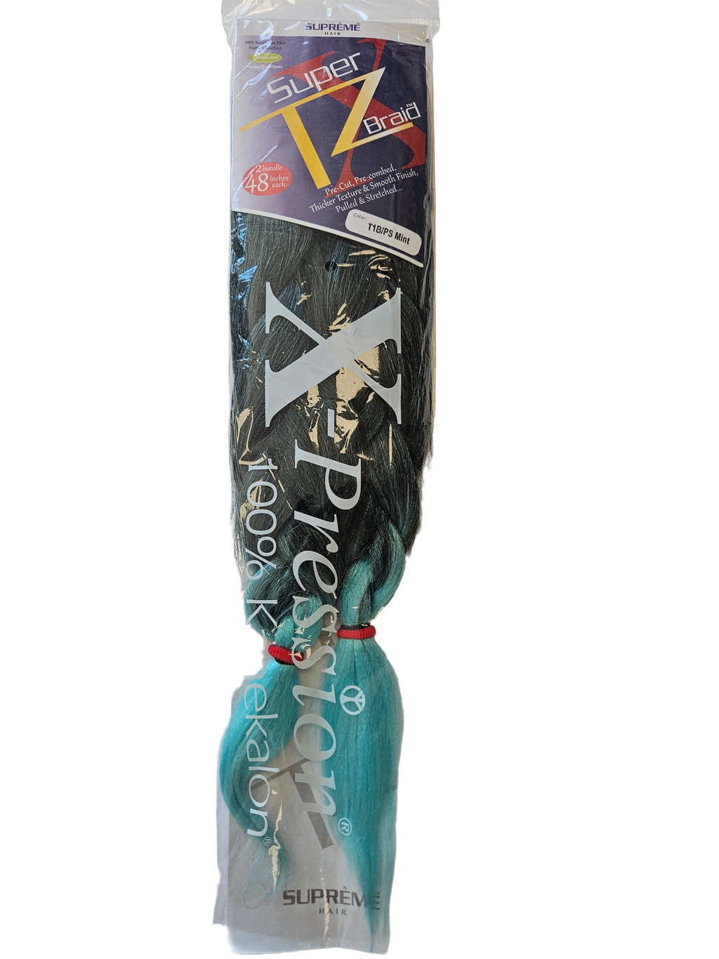 Supreme Hair Super X TZ Braid - 2 Bundles (48")Color Psmint