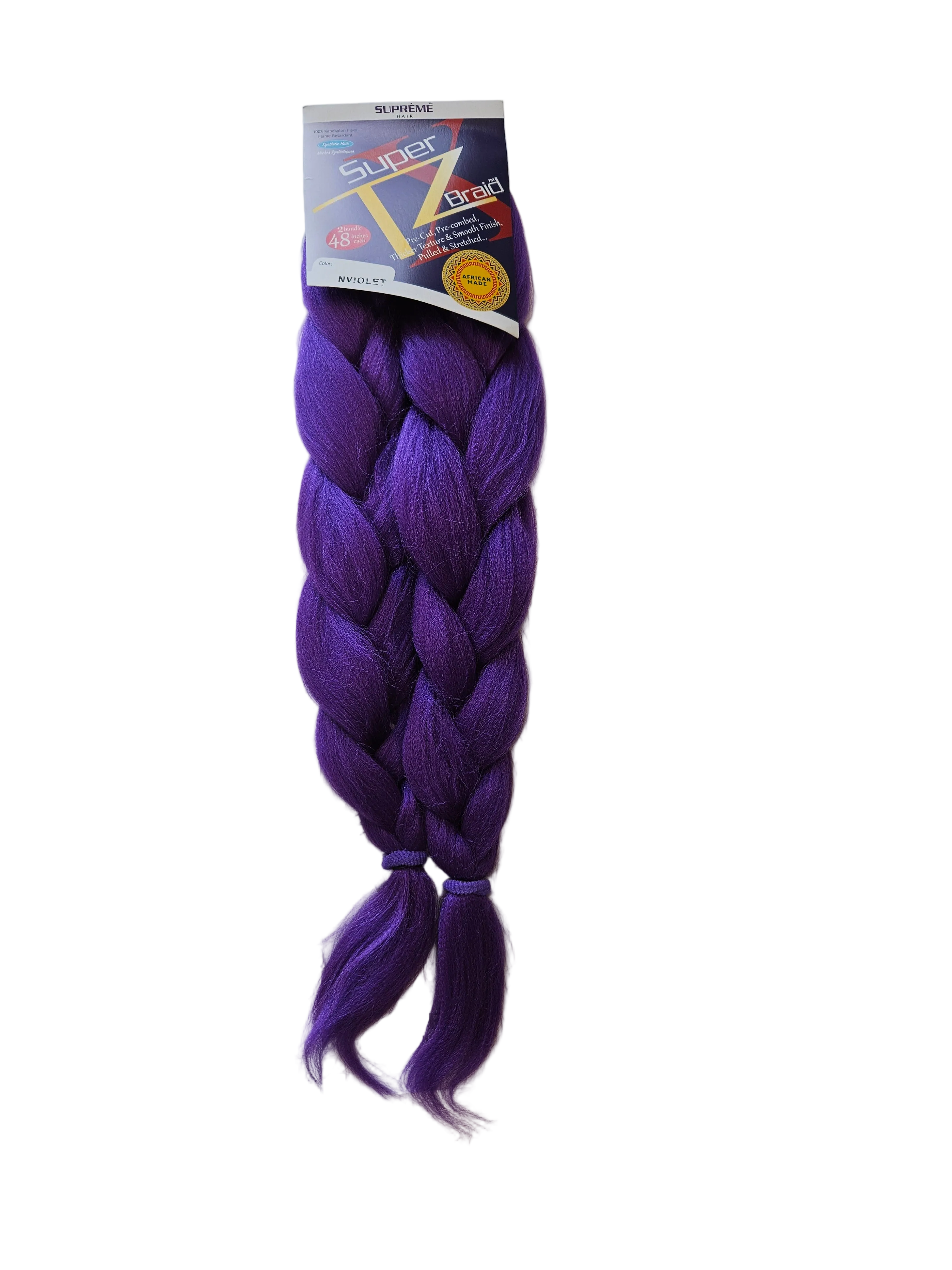 Supreme Hair Super X TZ Braid - 2 Bundles (48")Color Nvivlet