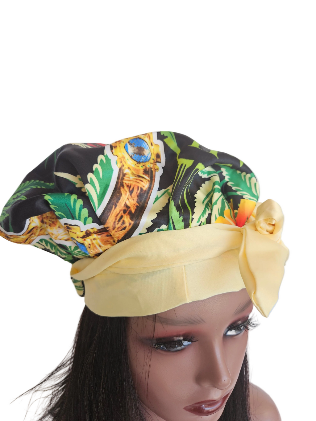 Premium Double-Layer Satin Hair Bonnet for Sleeping Large Size.