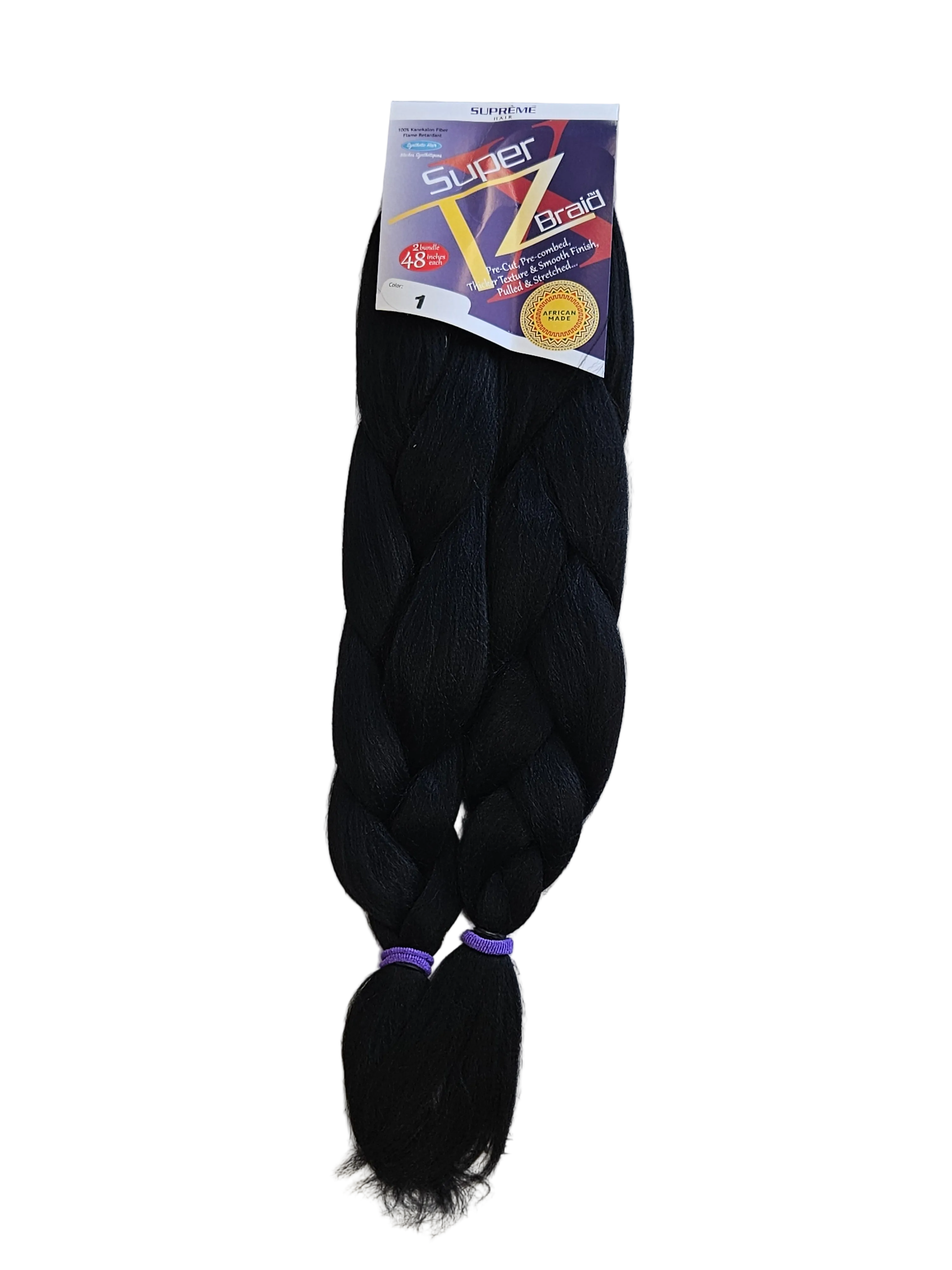 Supreme Hair Super X TZ Braid - 2 Bundles (48")#1