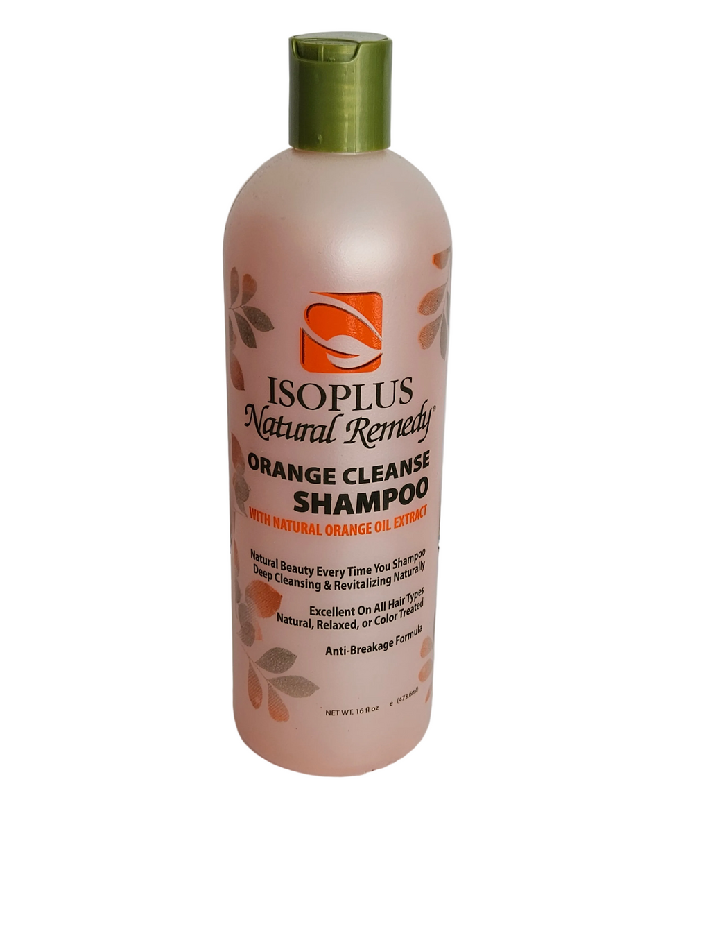 ISOPLUS NATURAL REMEDY ORANGE CLEANSE SHAMPOO.