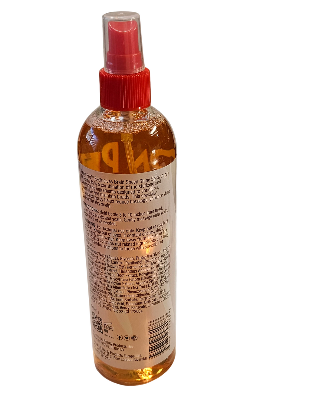 SALON PRO: Braid Sheen Spray Argan Oil,Human & Synthetic Hair Spray