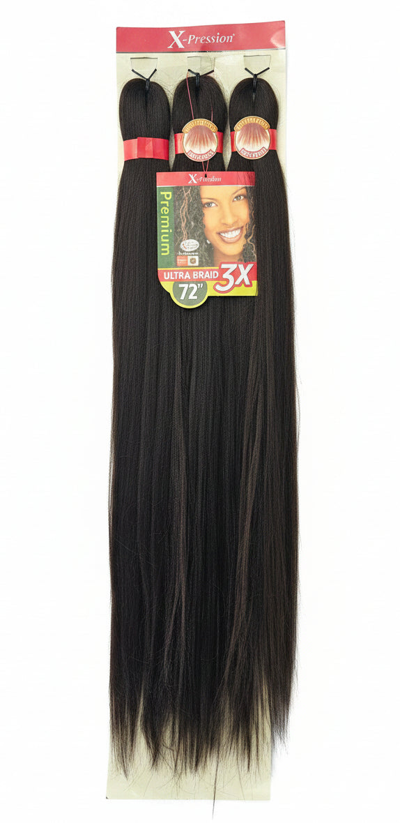 Outre Braid: X-pression Kanekalon 3X Pre Stretched Ultra Braids 72''