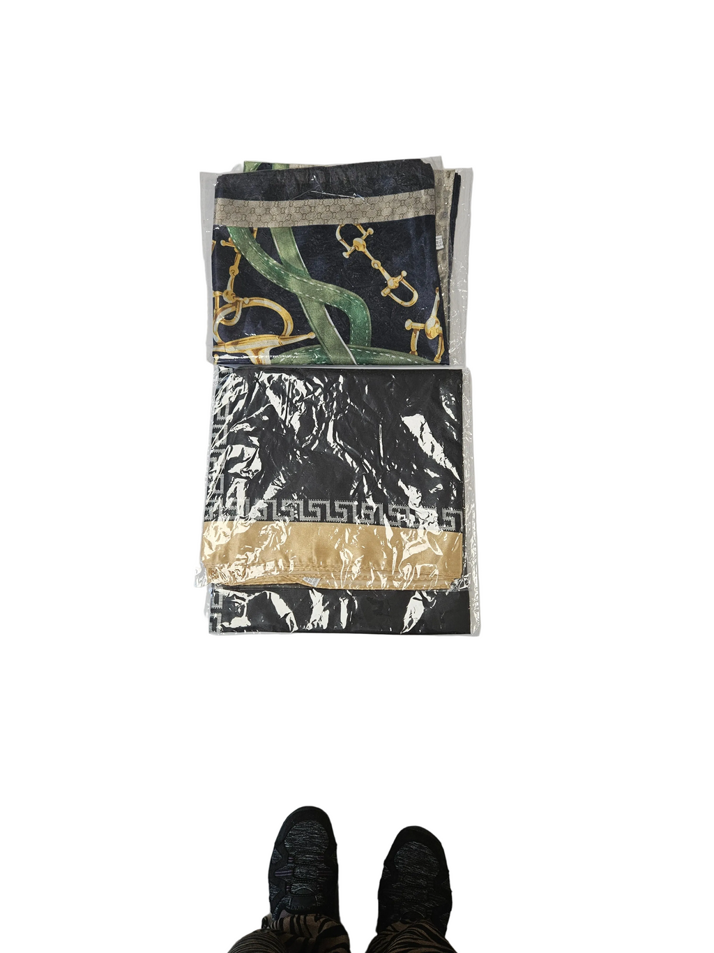Premium Satin Hair Wrap Scarf & Edge Band 2 piece In One Pack 27.5"
