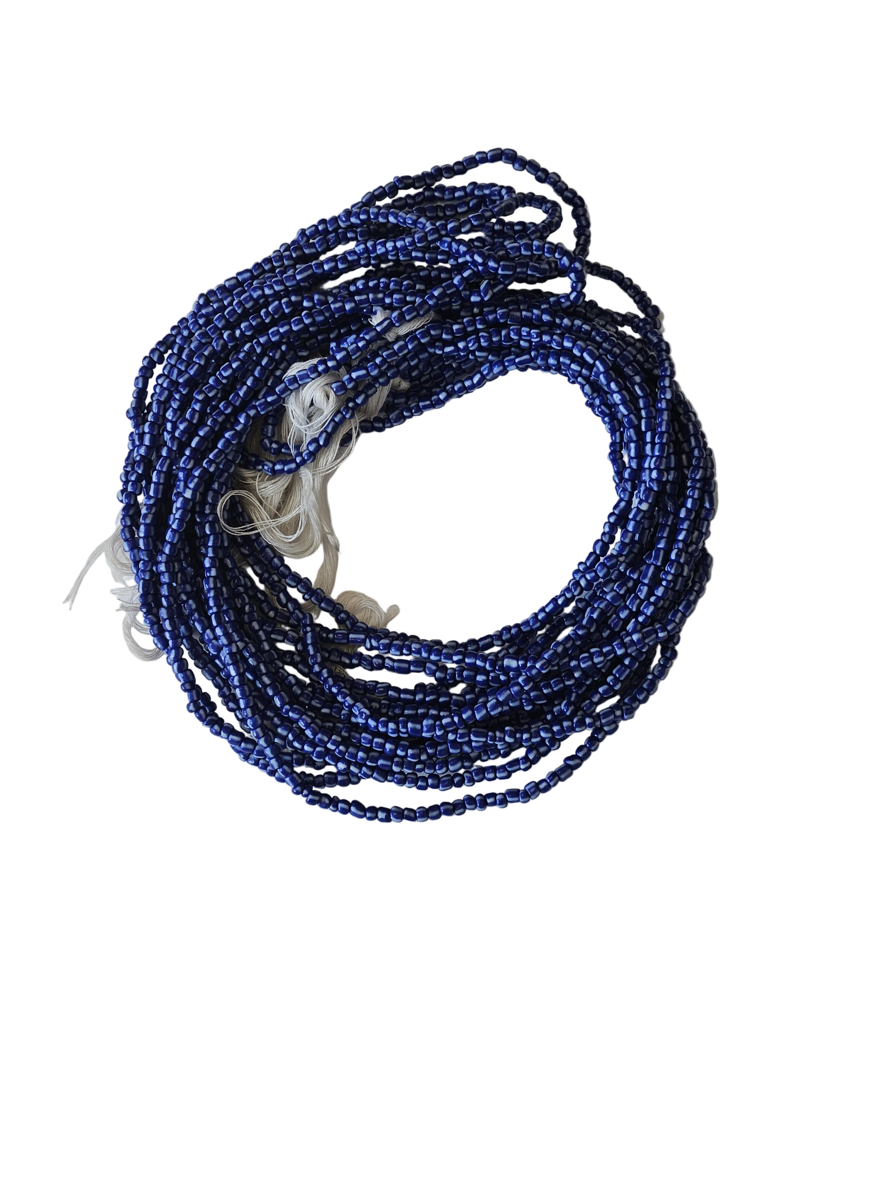 Traditional African Beaded Waist Beads - Tie-On Single Strand Made in Ghana, 2 Piece
