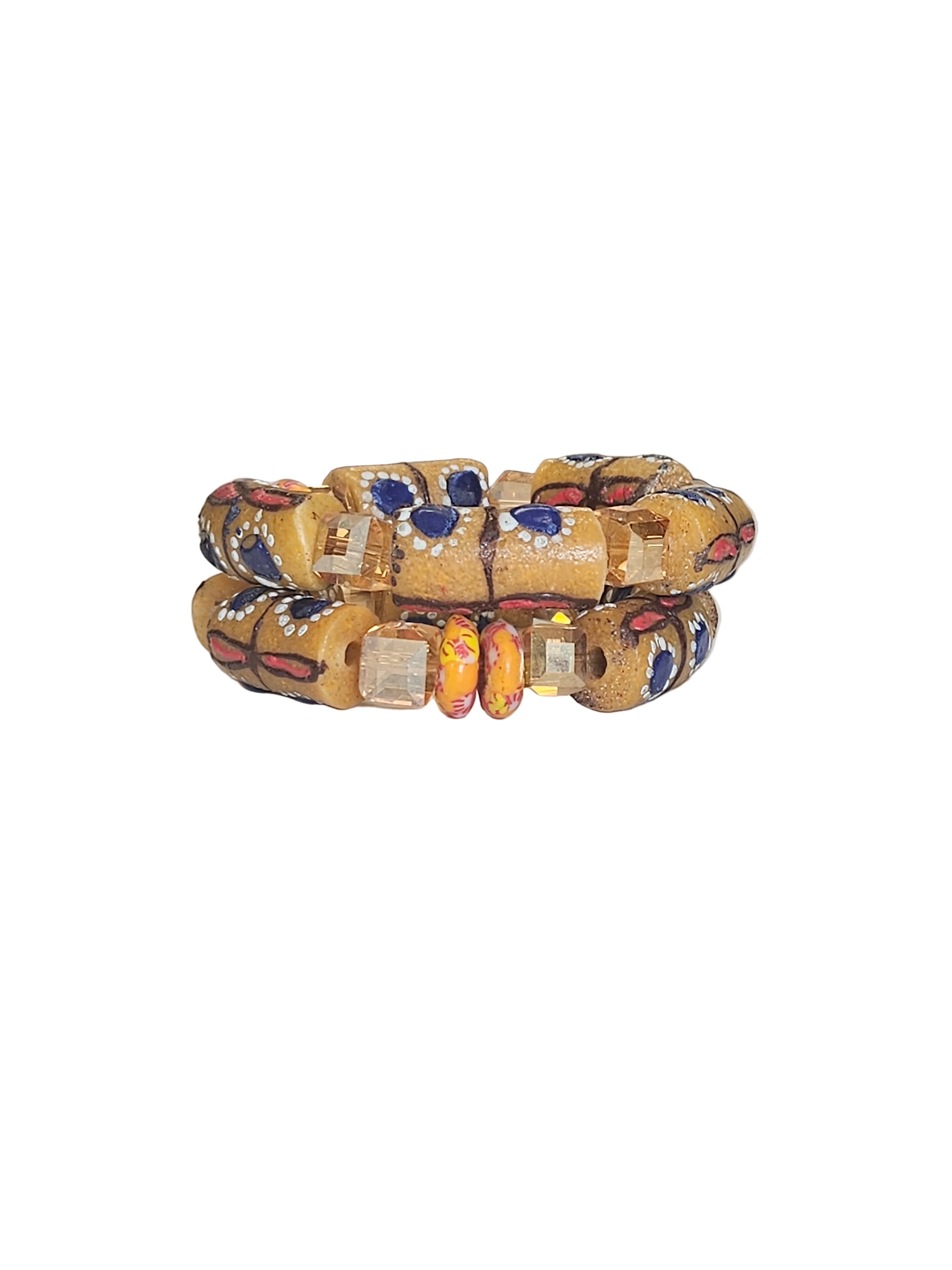 Handmade African beads[Two piece]