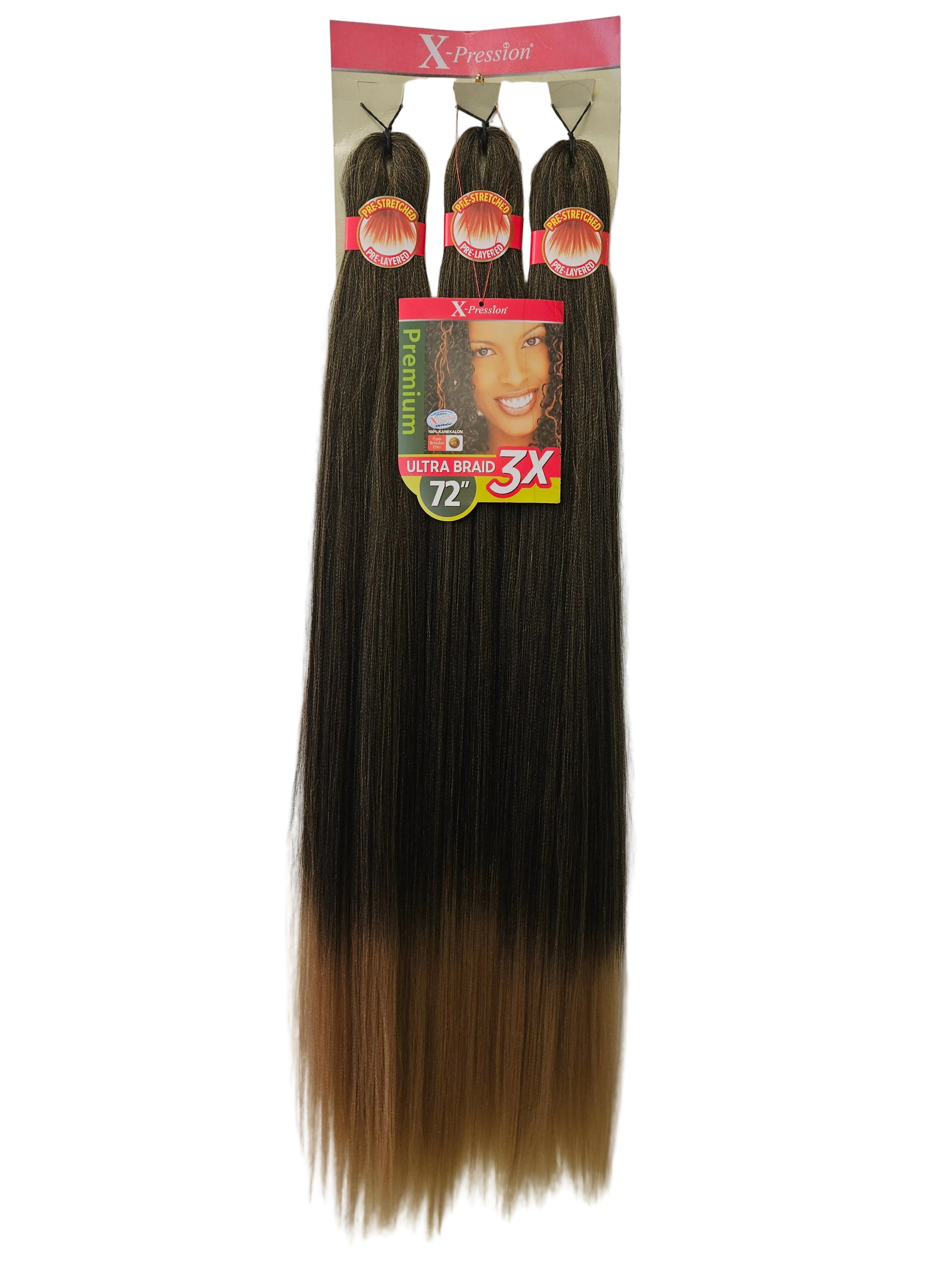 Outre Braid: X-pression Kanekalon 3X Pre Stretched Ultra Braids 72''