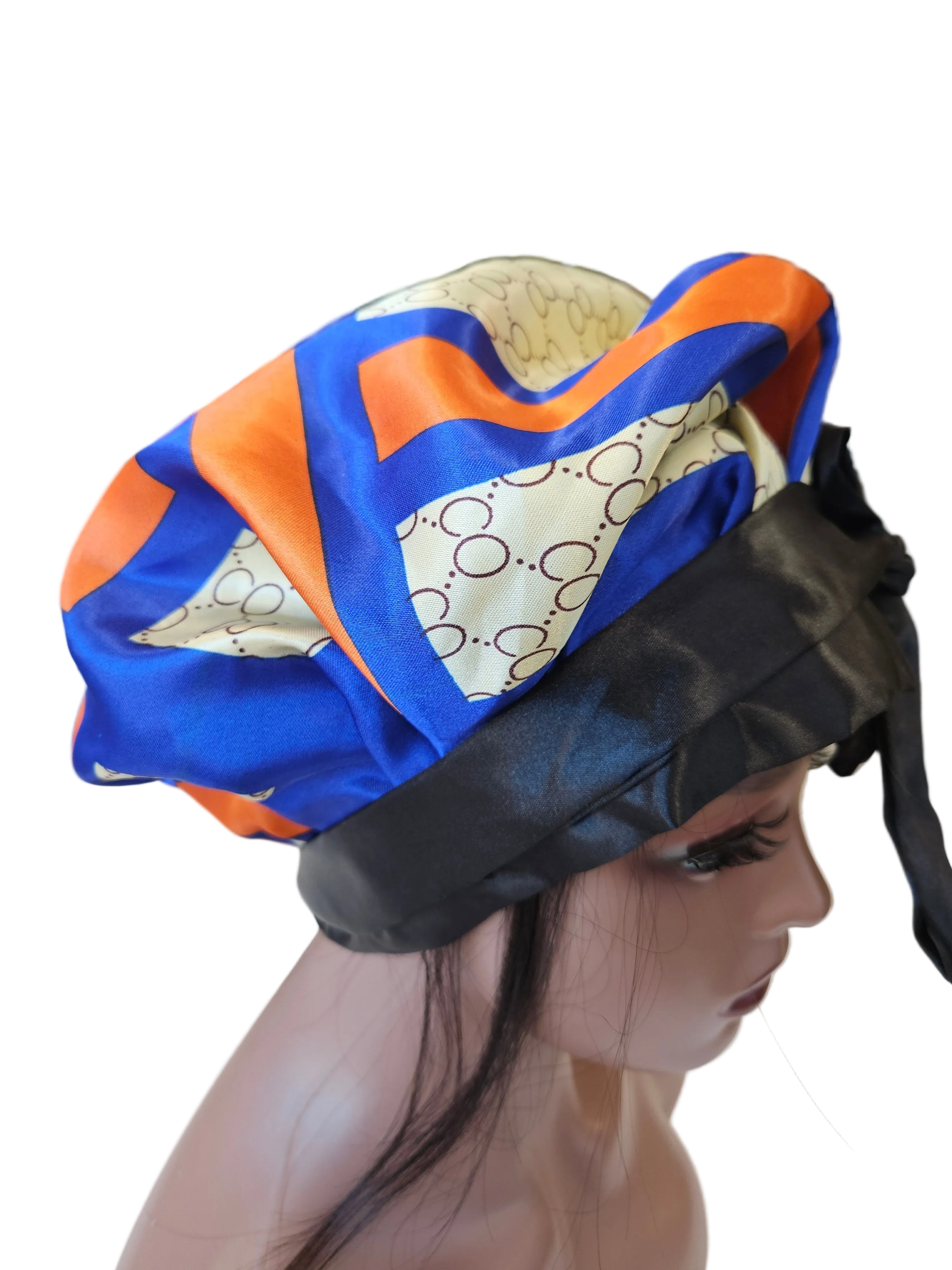 Premium Double-Layer Satin Hair Bonnet for Sleeping Large Size.