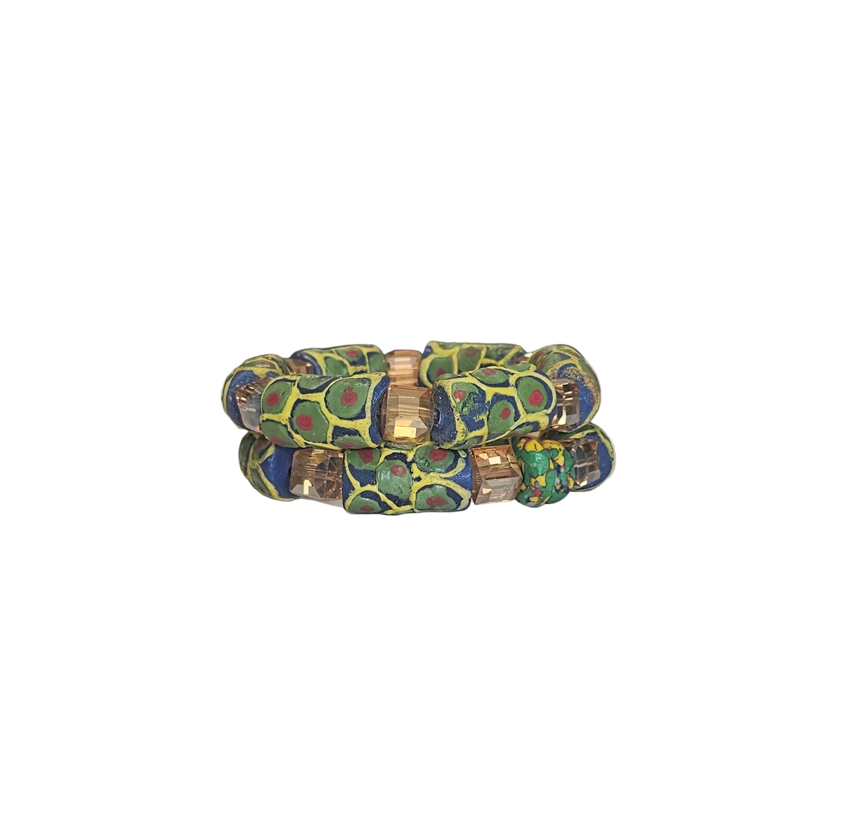 Handmade African beads[Two piece]