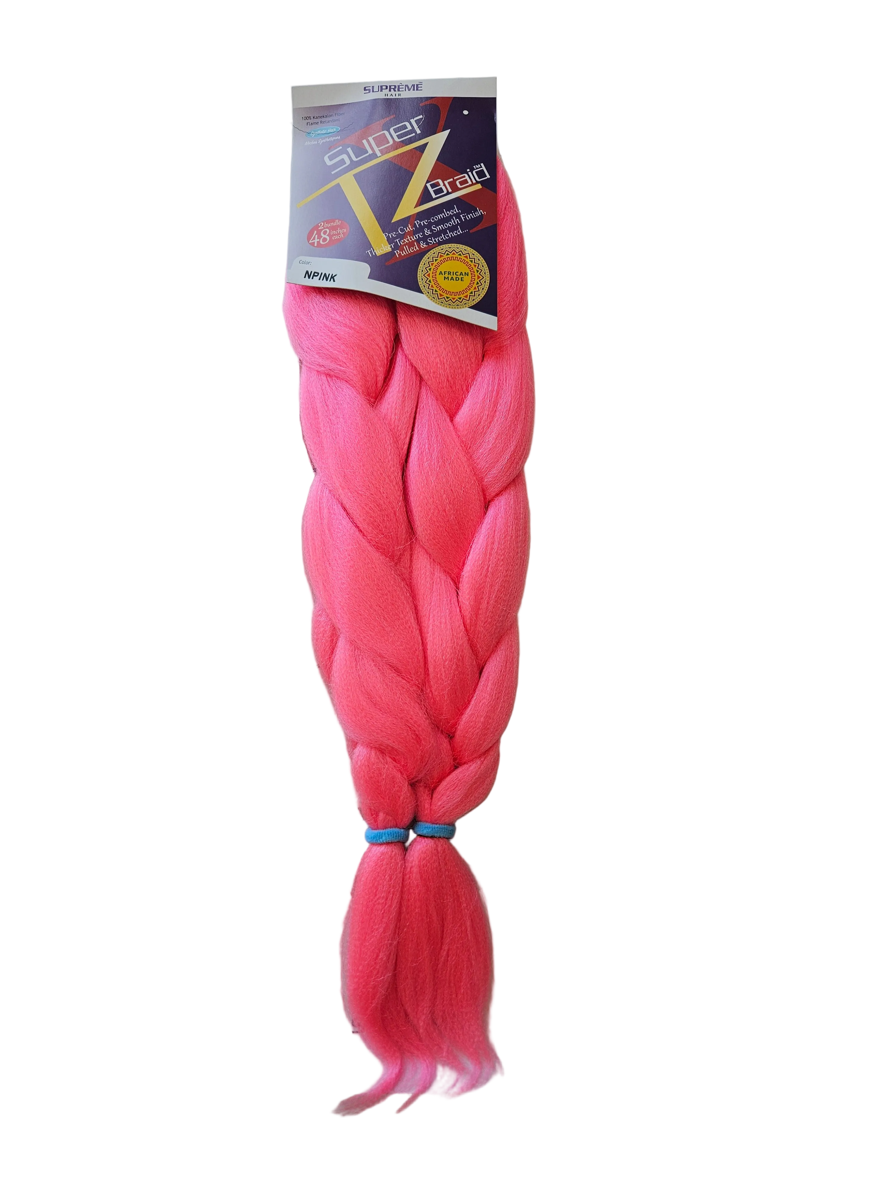 Supreme Hair Super X TZ Braid - 2 Bundles (48")Color NPINK