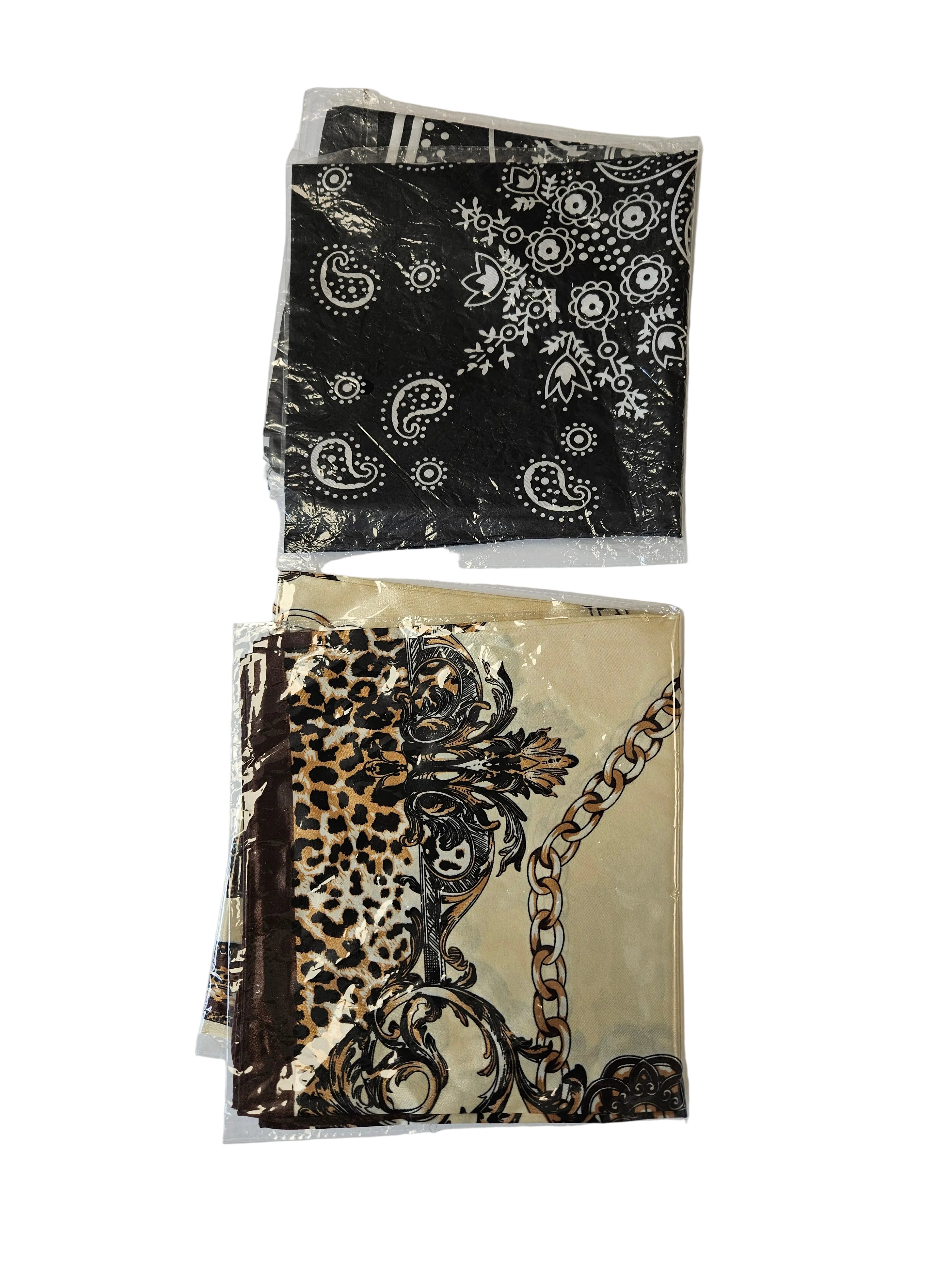 Premium Satin Hair Wrap Scarf & Edge Band 2 piece In One Pack 27.5"