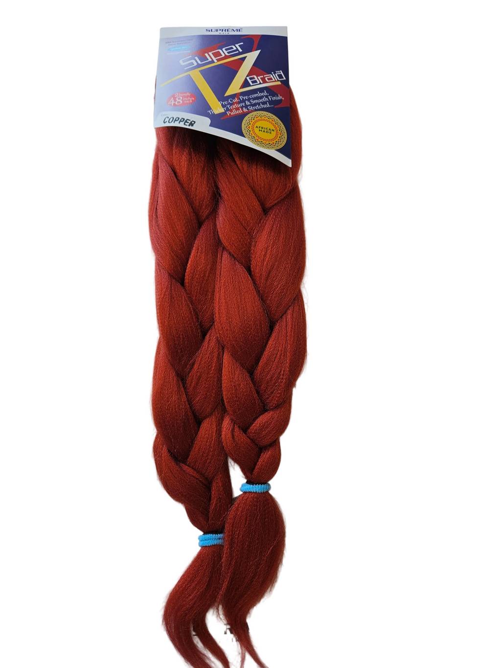 Supreme Hair Super X TZ Braid - 2 Bundles (48")Color copper