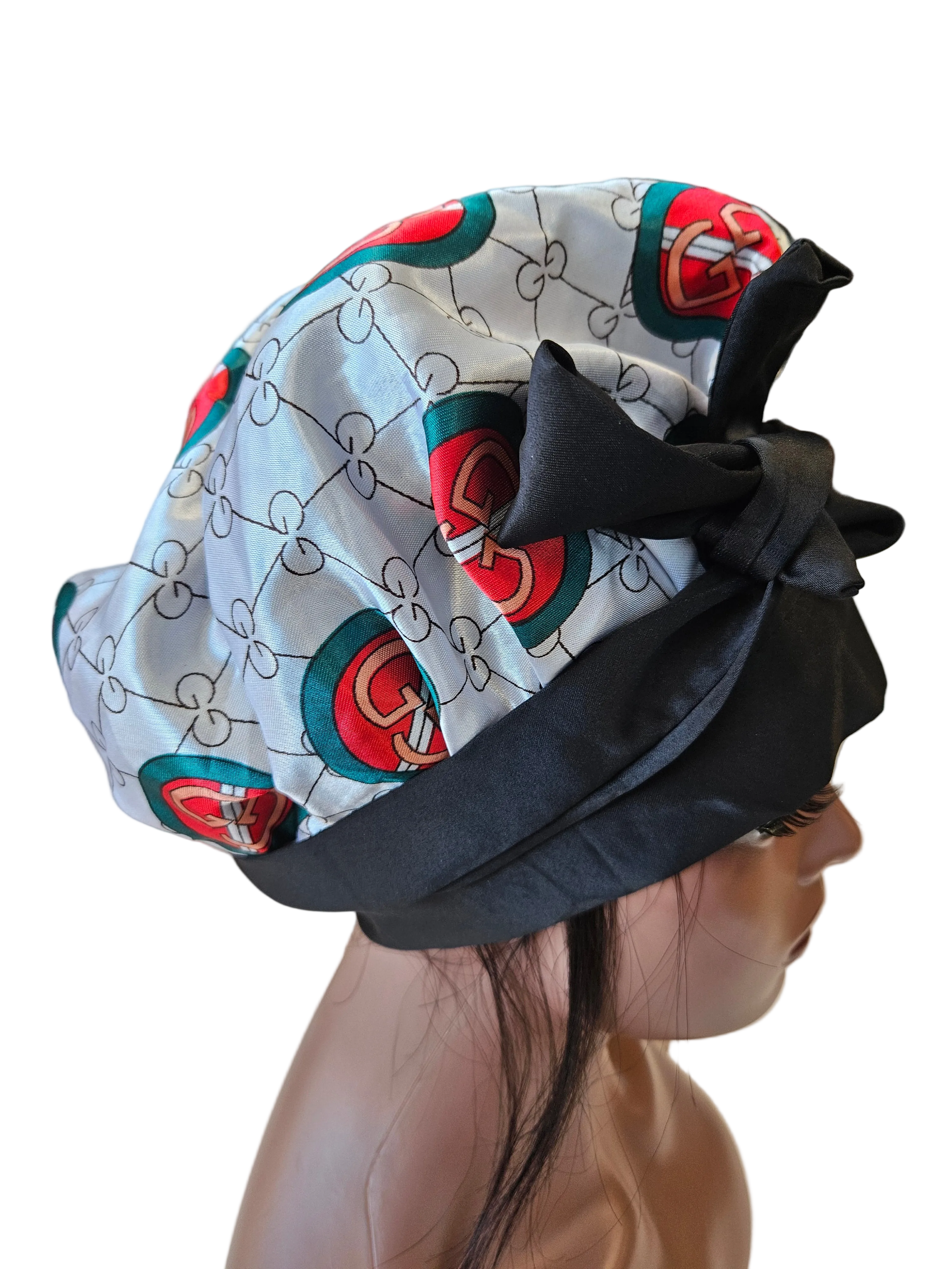 Premium Double-Layer Satin Hair Bonnet for Sleeping Large Size.