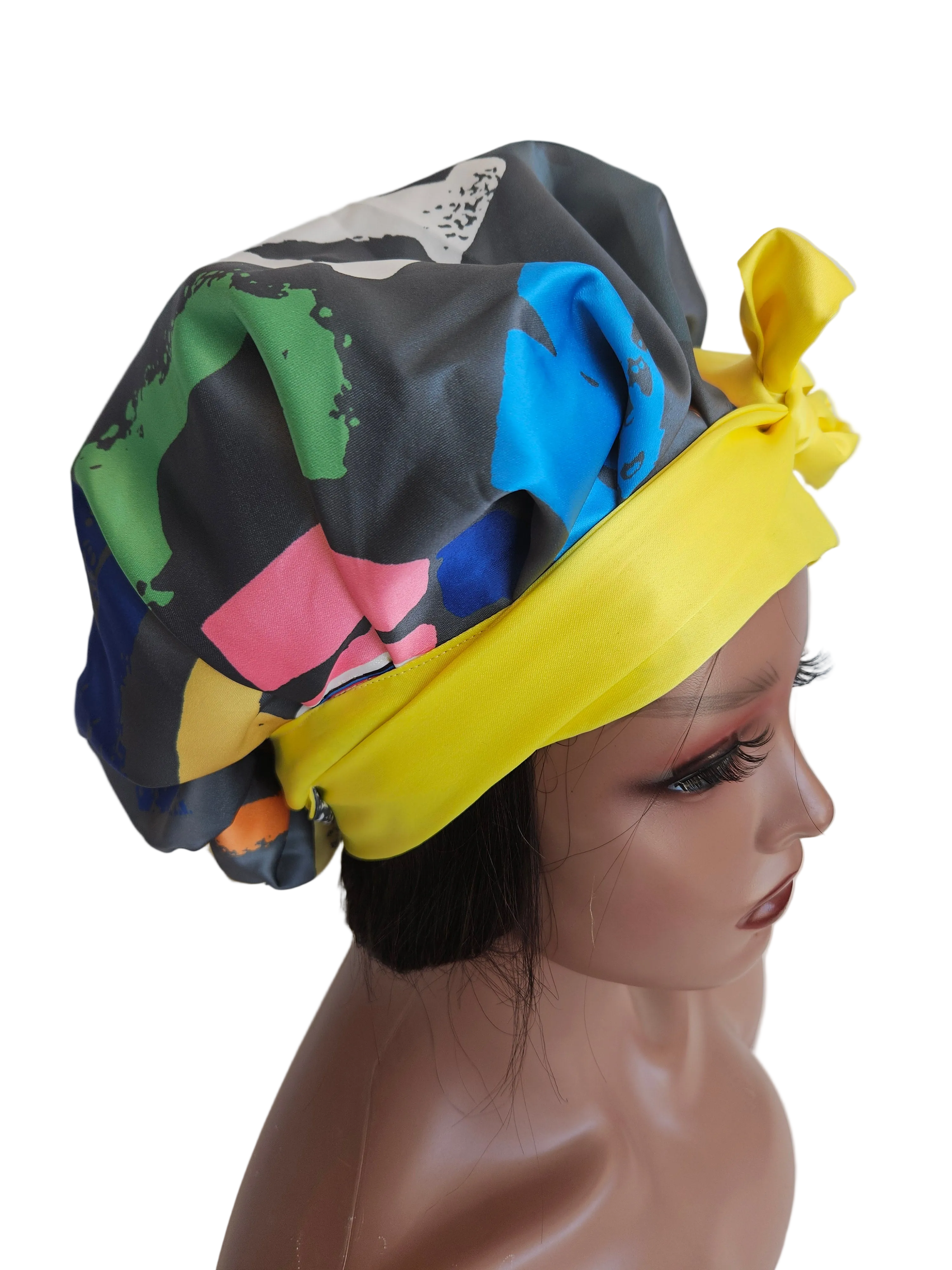 Premium Double-Layer Satin Hair Bonnet for Sleeping Large Size.
