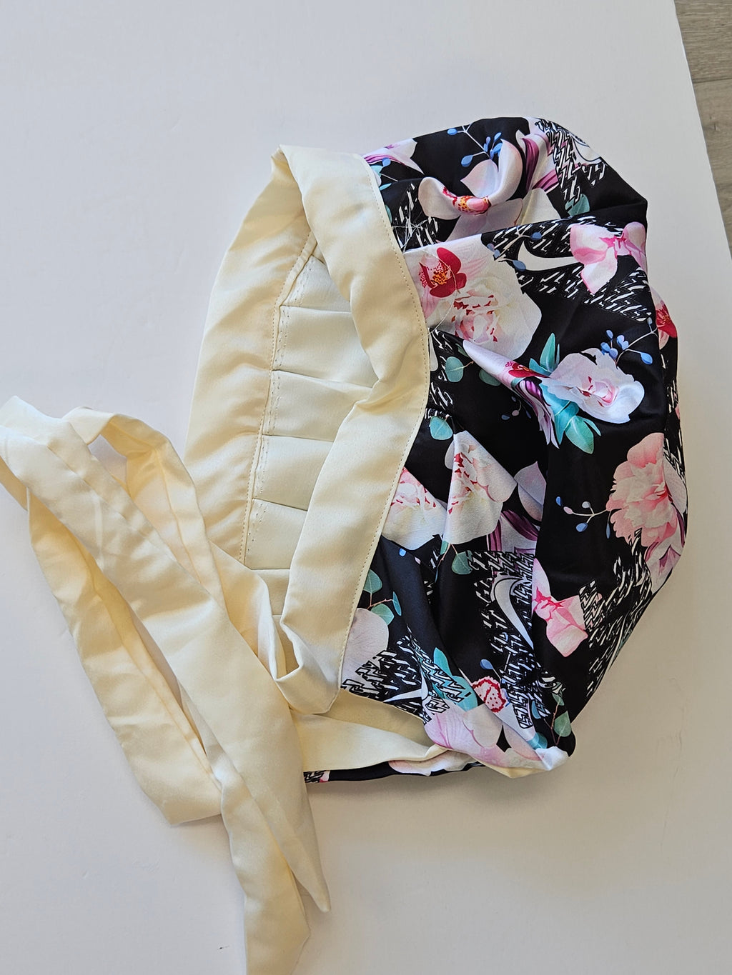 Premium Double-Layer Satin Hair Bonnet for Sleeping Large Size.