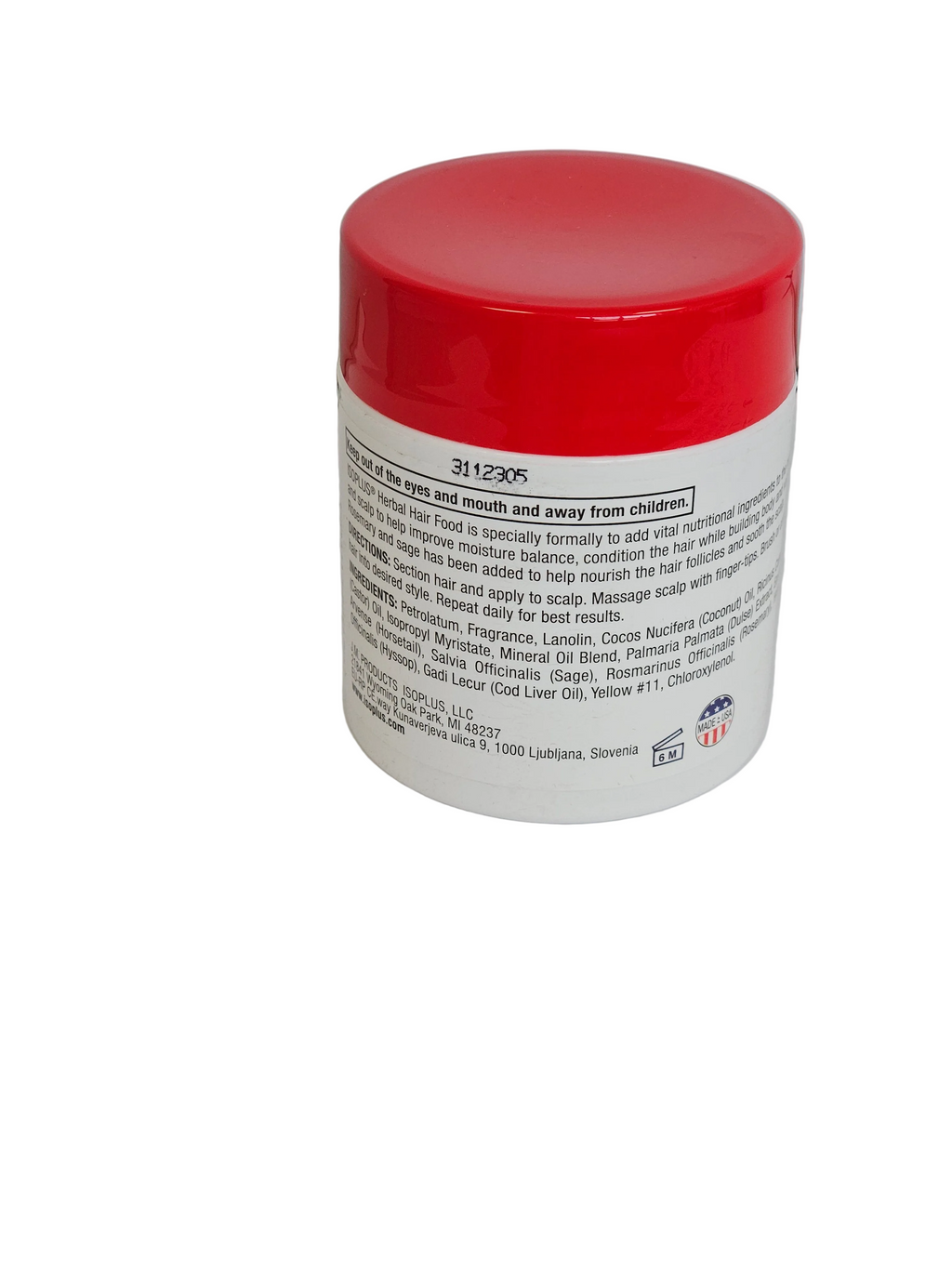 ISOPLUS HERBAL HAIR FOOD:With Coconut Oil &Castor Oil