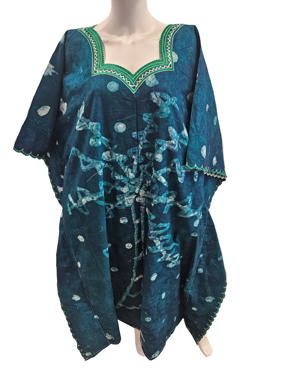 Handmade African Tie & Dye Fabric Boubou Dress,  Good Quality from Ghana.One Size Fits All!