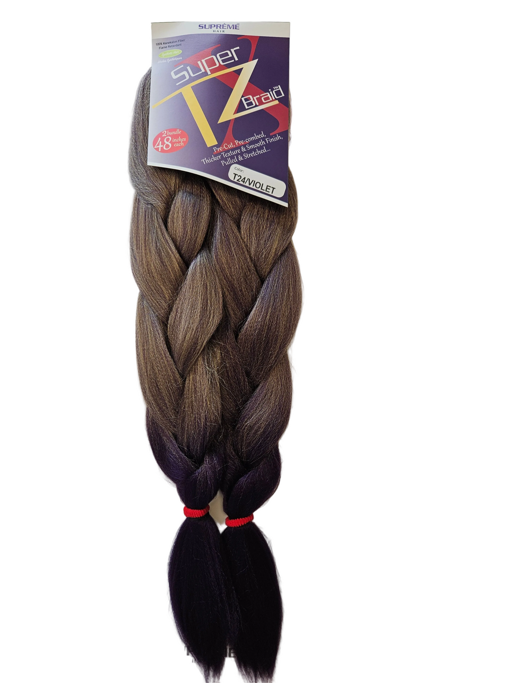 Supreme Hair Super X TZ Braid - 2 Bundles (48")Color T24/VIOLET