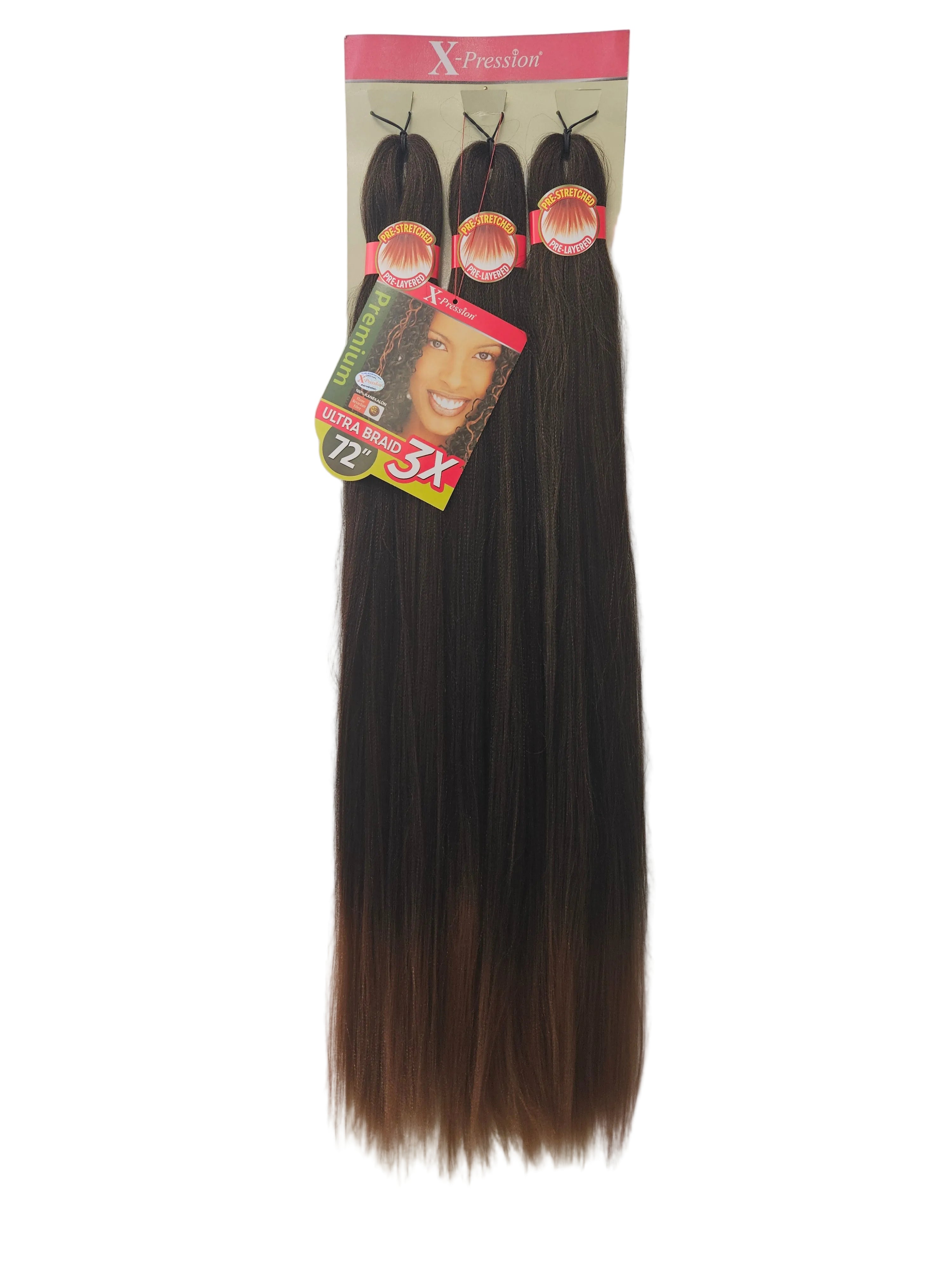 Outre Braid: X-pression Kanekalon 3X Pre Stretched Ultra Braids 72''