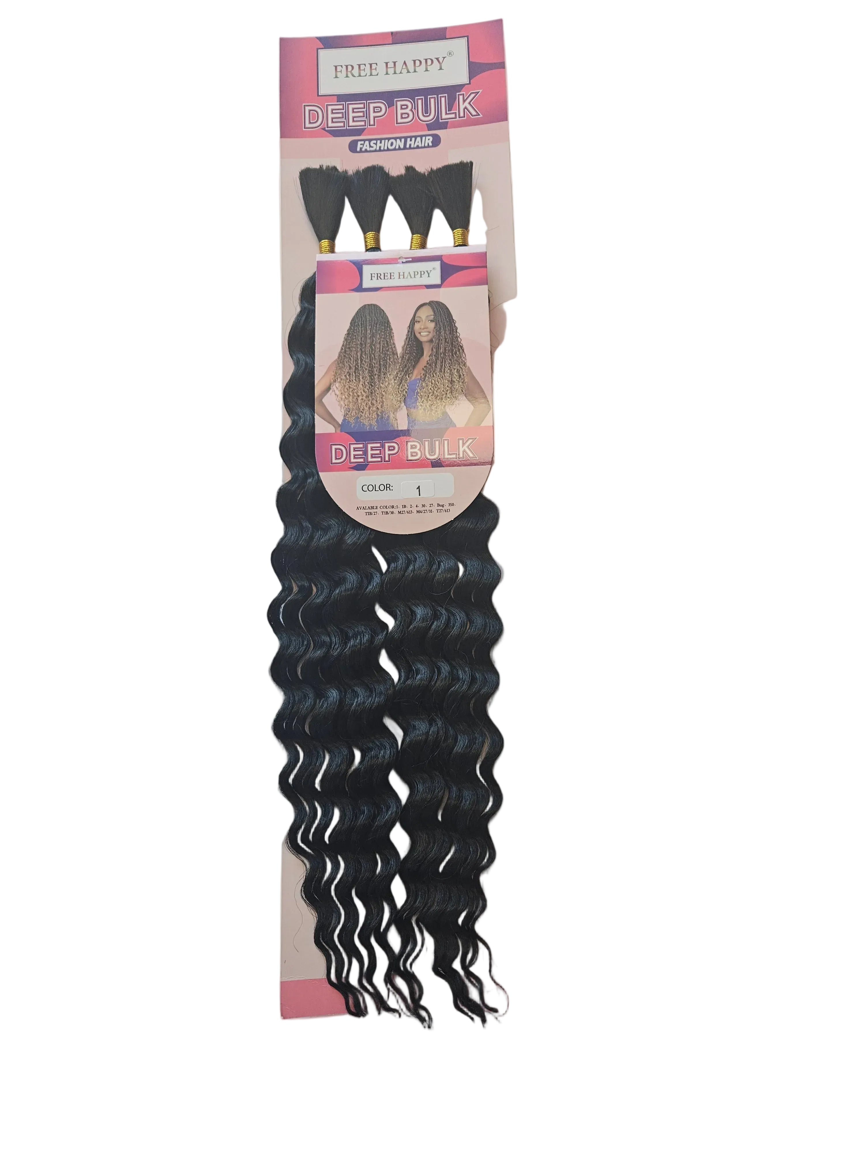 FREE HAPPY: DEEP BULK 4 BUNDIES /Pack 22 Inch Deep Wave.