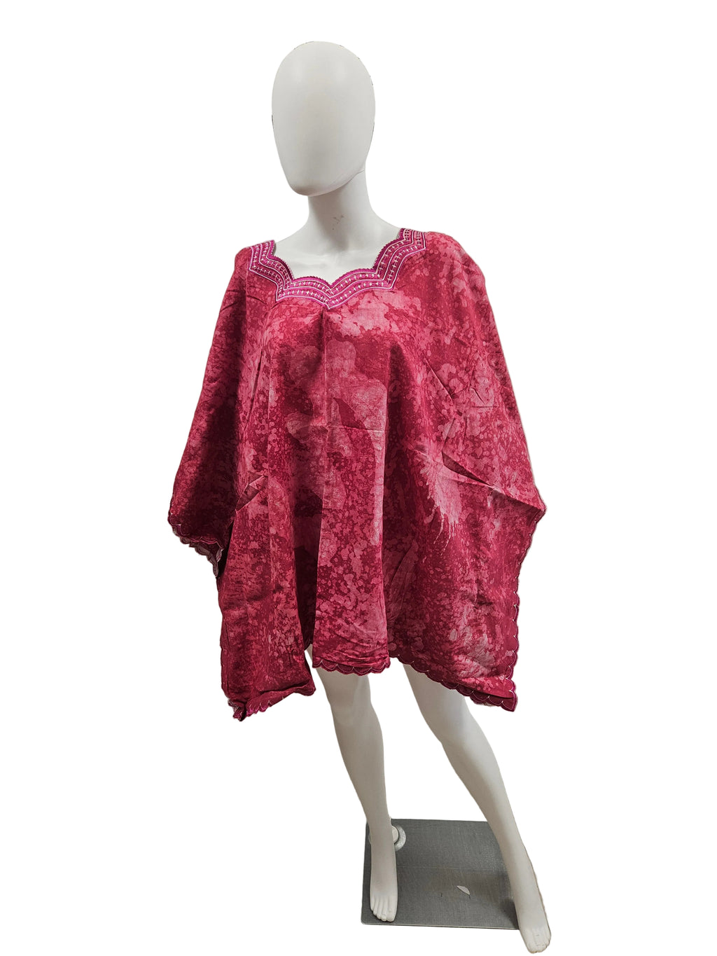Handmade African Tie & Dye Fabric Shorts Boubou Dress From Ghana One Size Filt All Good Quality.