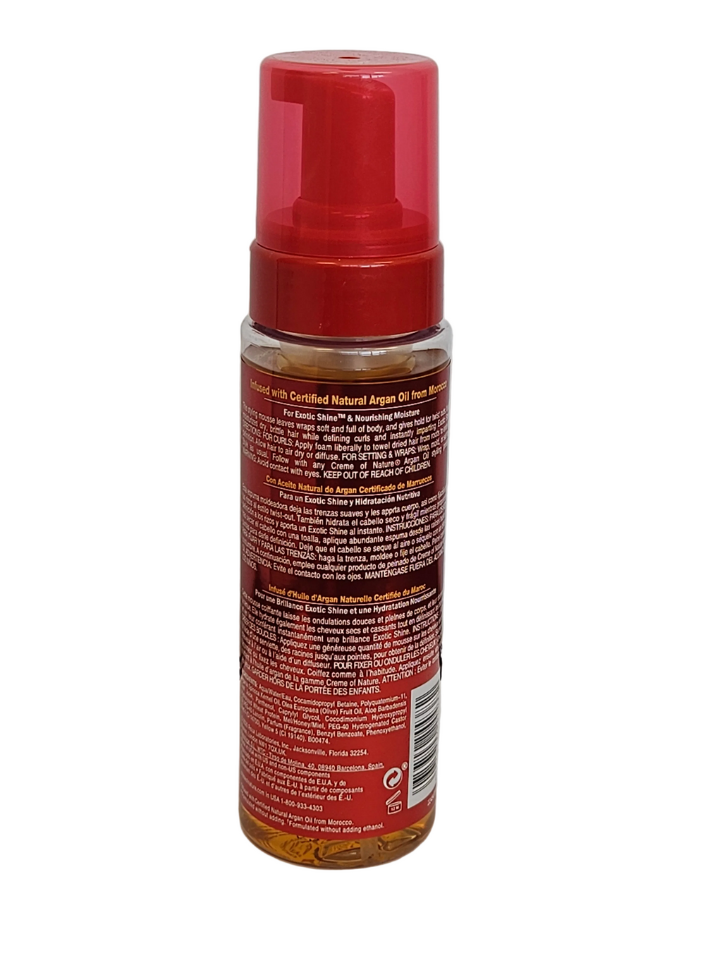 CRME OF NATURE STYLE &SHINE FOAMING MOUSSE.