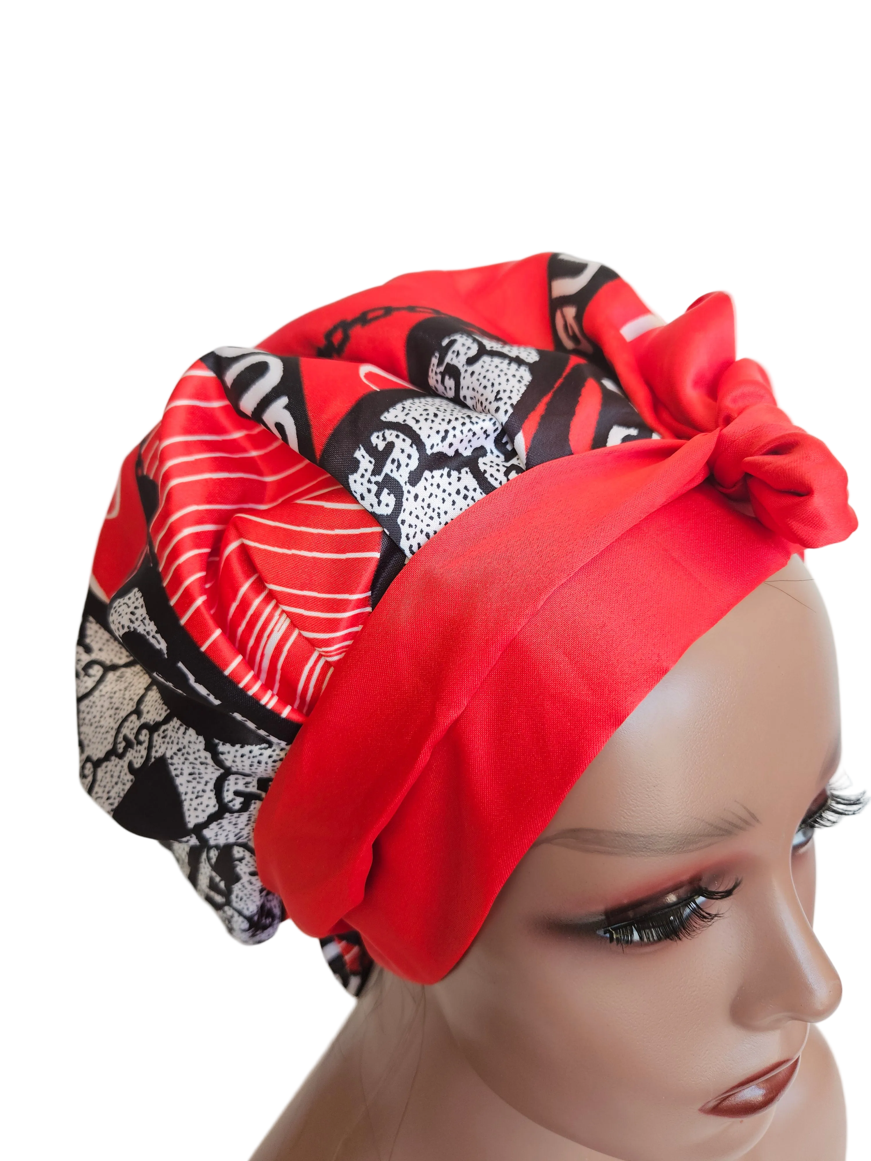 Premium Double-Layer Satin Hair Bonnet for Sleeping Large Size.