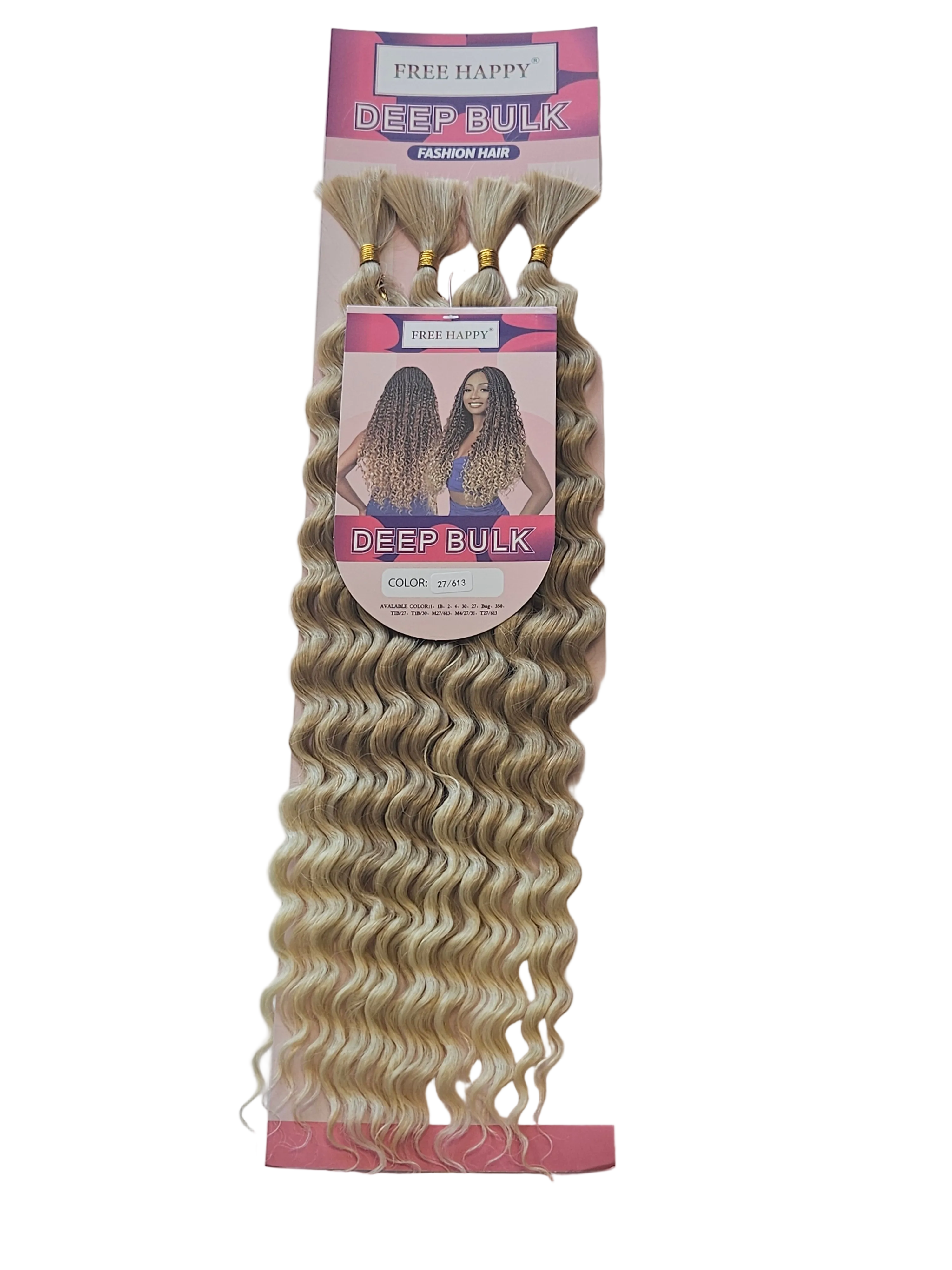 FREE HAPPY: DEEP BULK 4 BUNDIES /Pack 22 Inch Deep Wave.