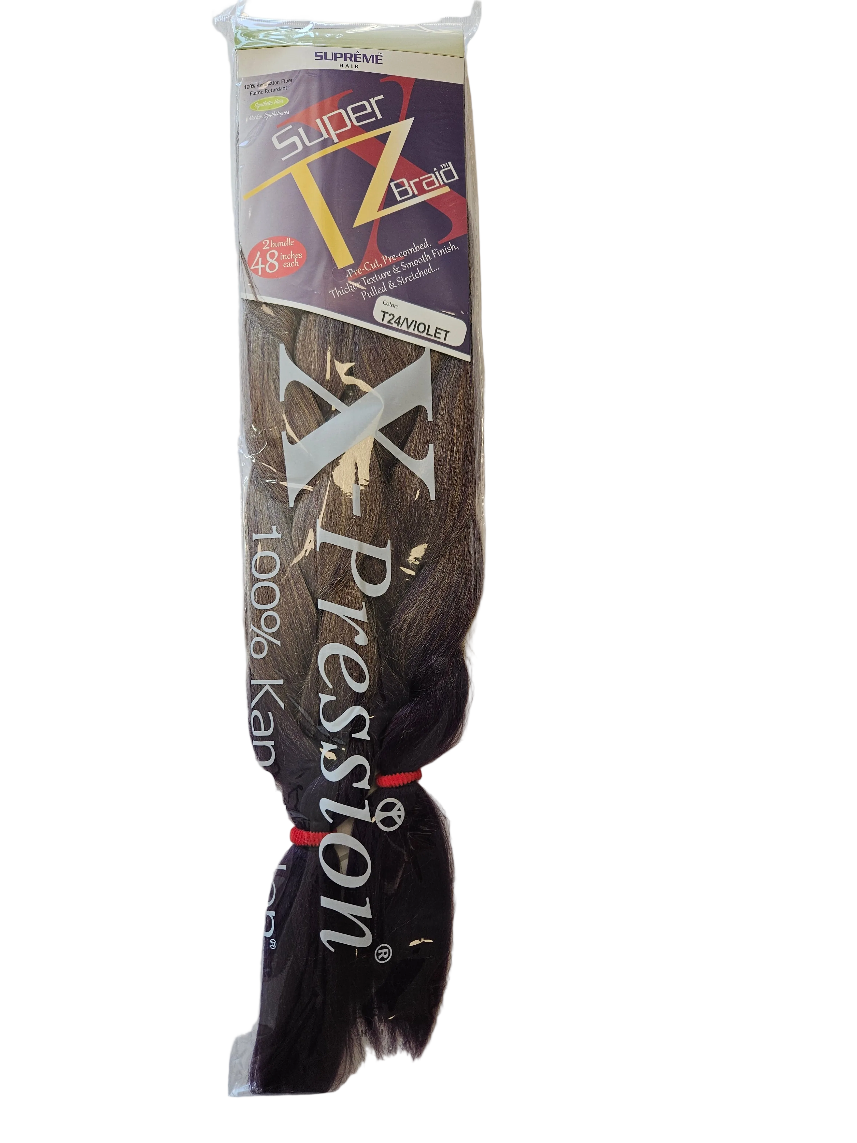 Supreme Hair Super X TZ Braid - 2 Bundles (48")Color T24/VIOLET