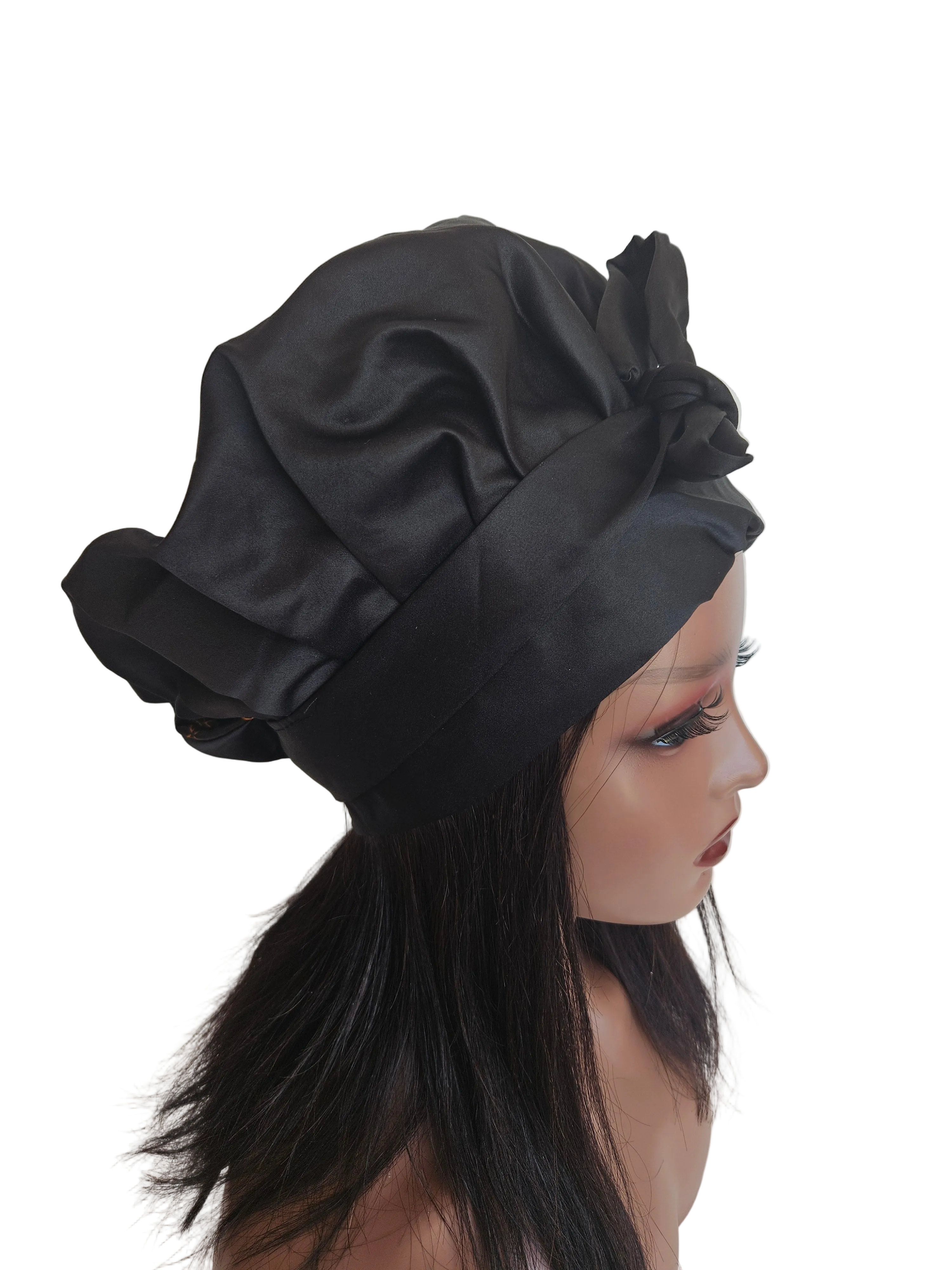 Premium Double-Layer Satin Hair Bonnet for Sleeping Large Size.