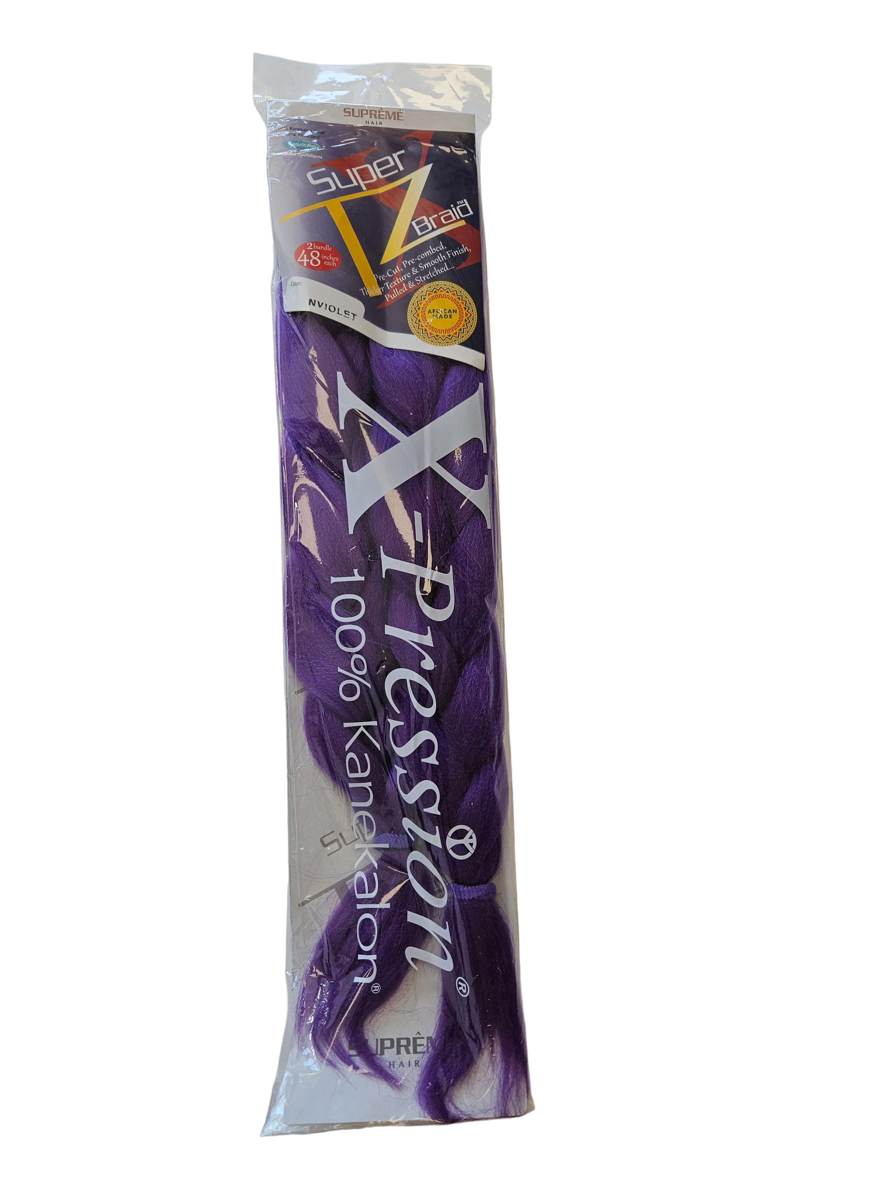 Supreme Hair Super X TZ Braid - 2 Bundles (48")Color Nvivlet