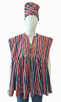 Ghana Batakari Fugu,Craftsmanship &Cultural Design,for Regular Occasion,Tradition Wear,Short Sleeve.