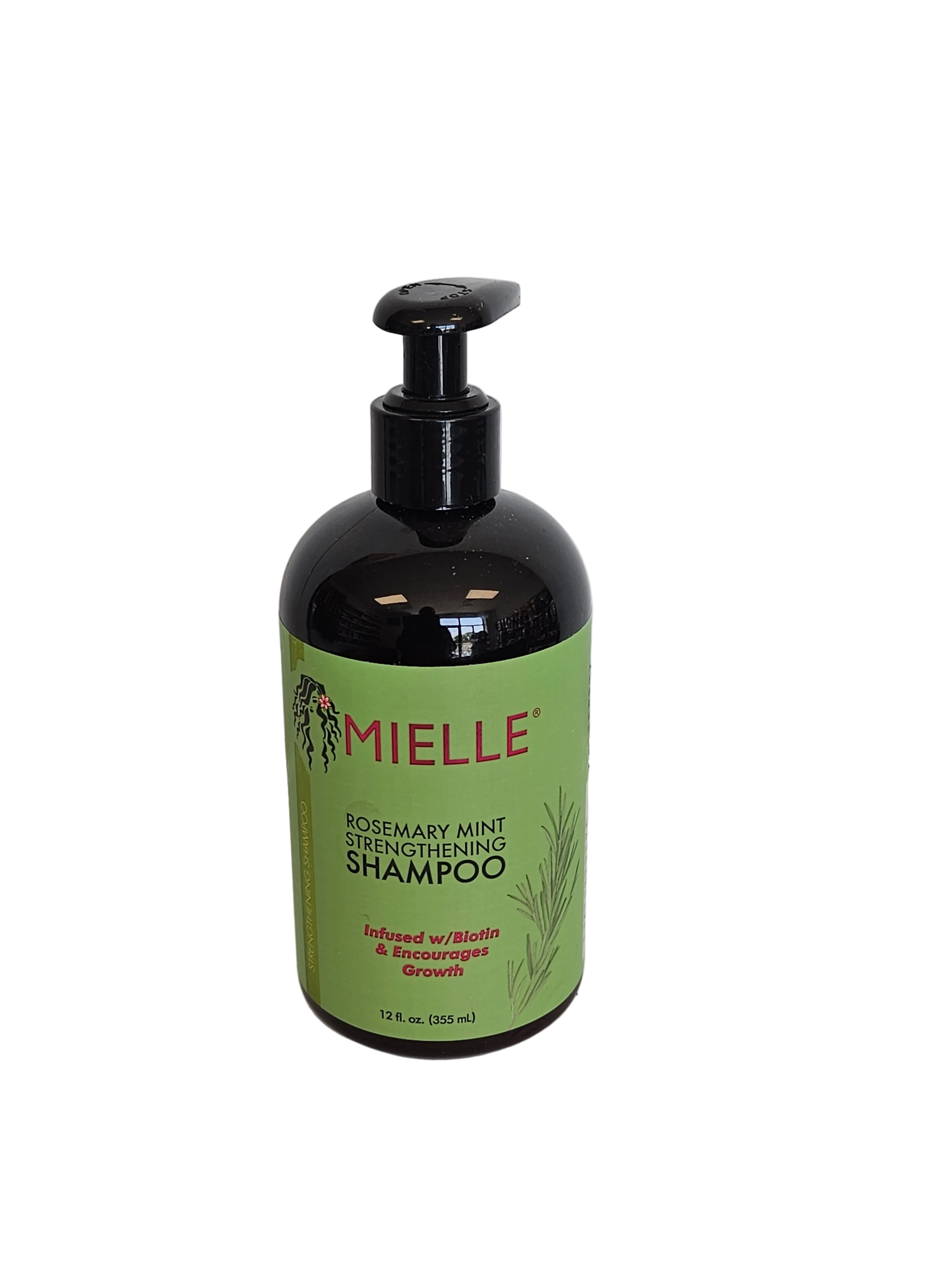MIELLE ROSEMARY MINT STRENGTHENING SHAMPOO.