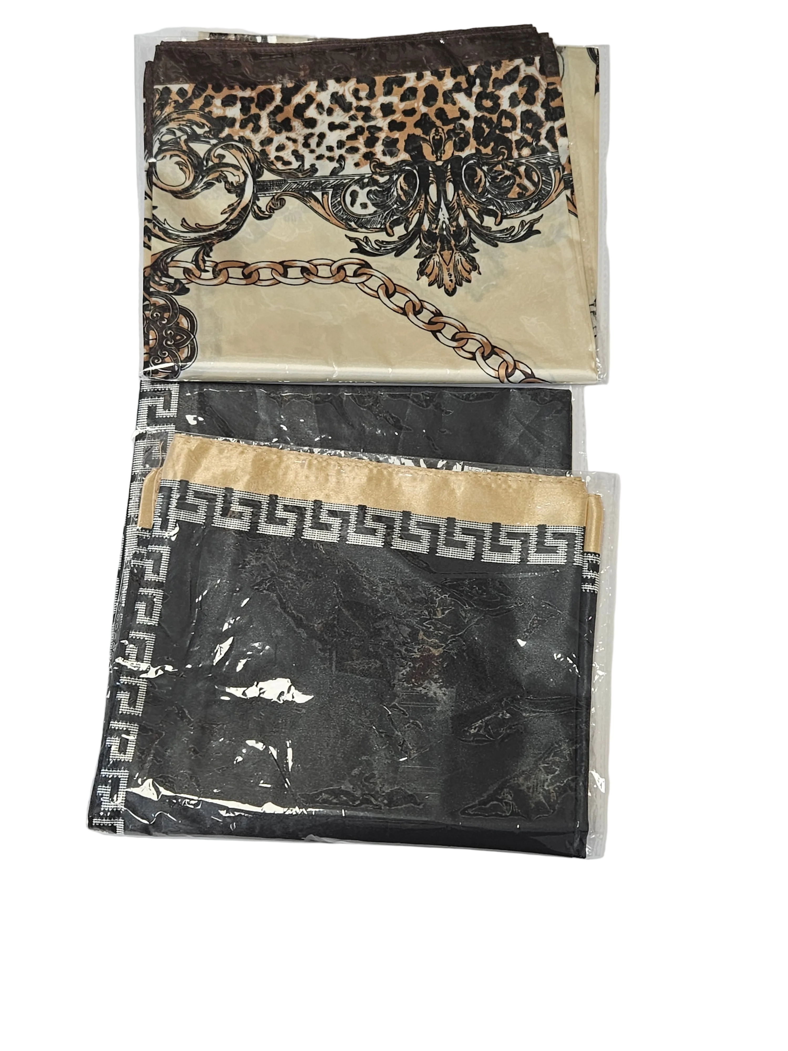 Premium Satin Hair Wrap Scarf & Edge Band 2 piece In One Pack 27.5"