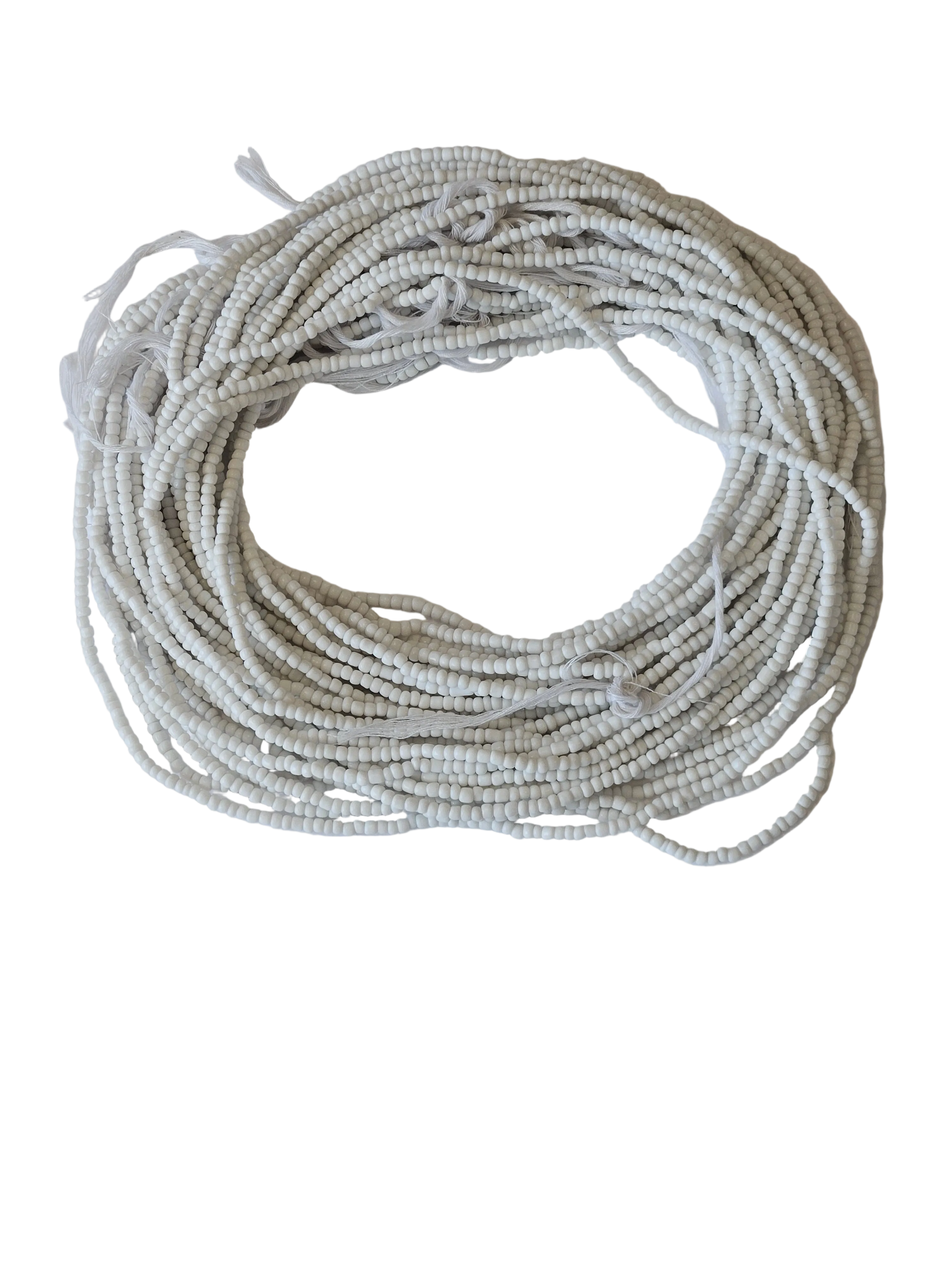 Traditional African Beaded Waist Beads - Tie-On Single Strand Made in Ghana, 2 Piece