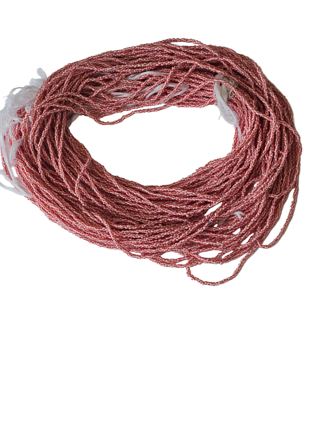 Traditional African Beaded Waist Beads - Tie-On Single Strand Made in Ghana, 2 Piece