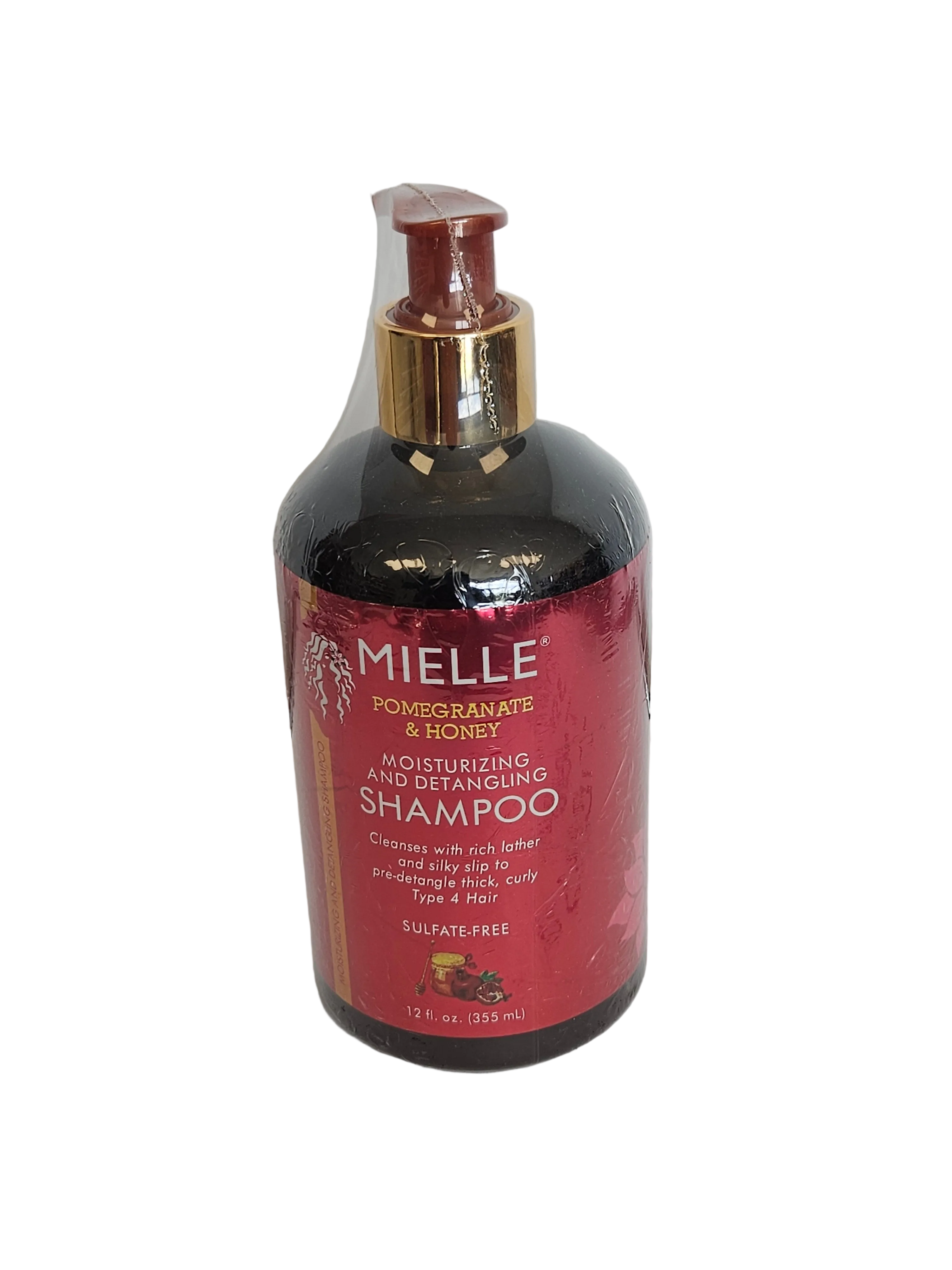 MIELLE POMEGRANATE &HONEY MOISTURIZING AND DETANGLING SHAMPOO.