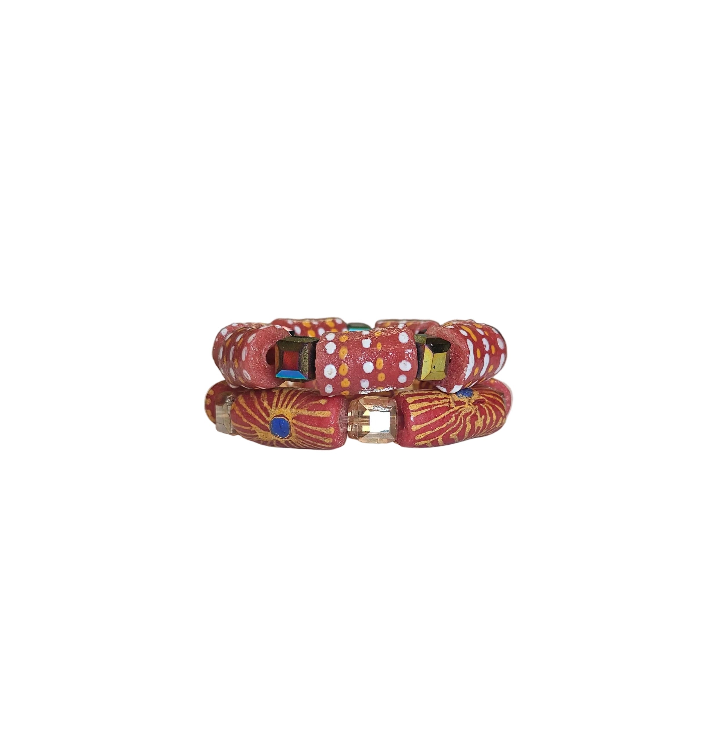 Handmade African beads[Two piece]