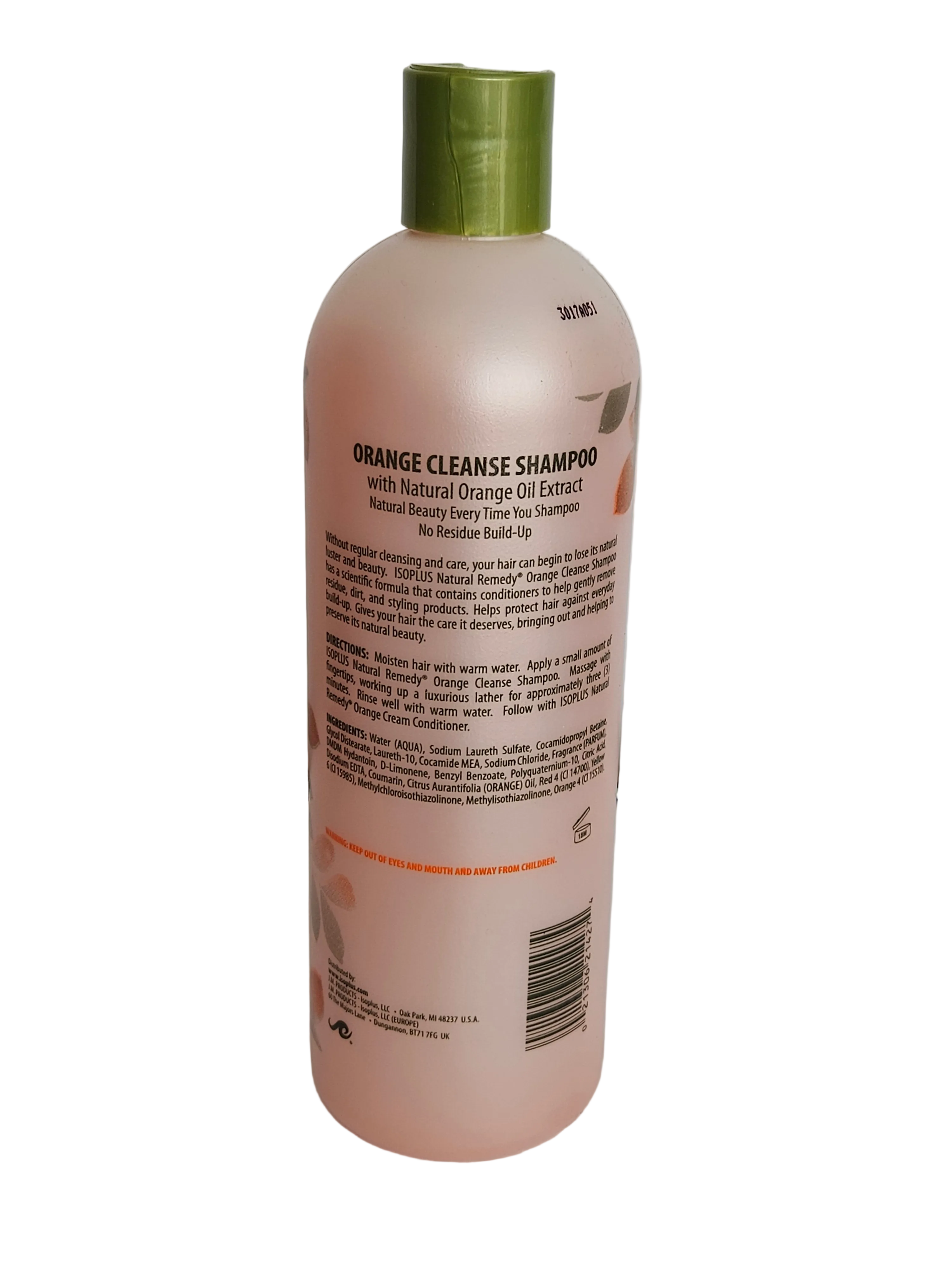 ISOPLUS NATURAL REMEDY ORANGE CLEANSE SHAMPOO.